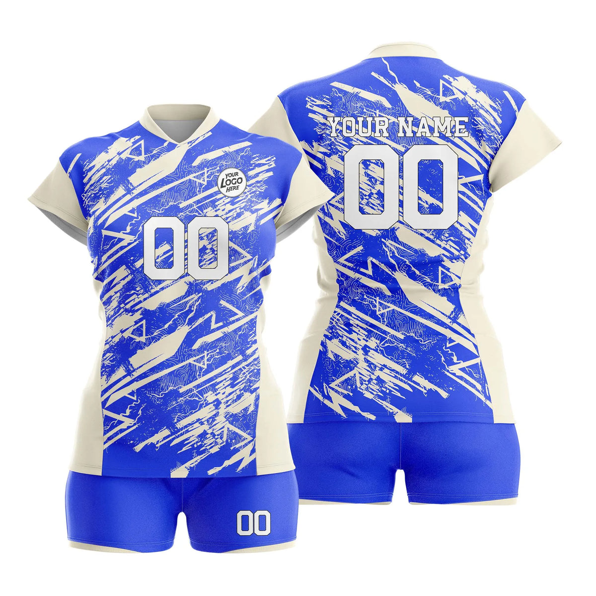 Custom Personalized D5 Full Pattern Volleyball Jersey with Name, Number & Team Logo