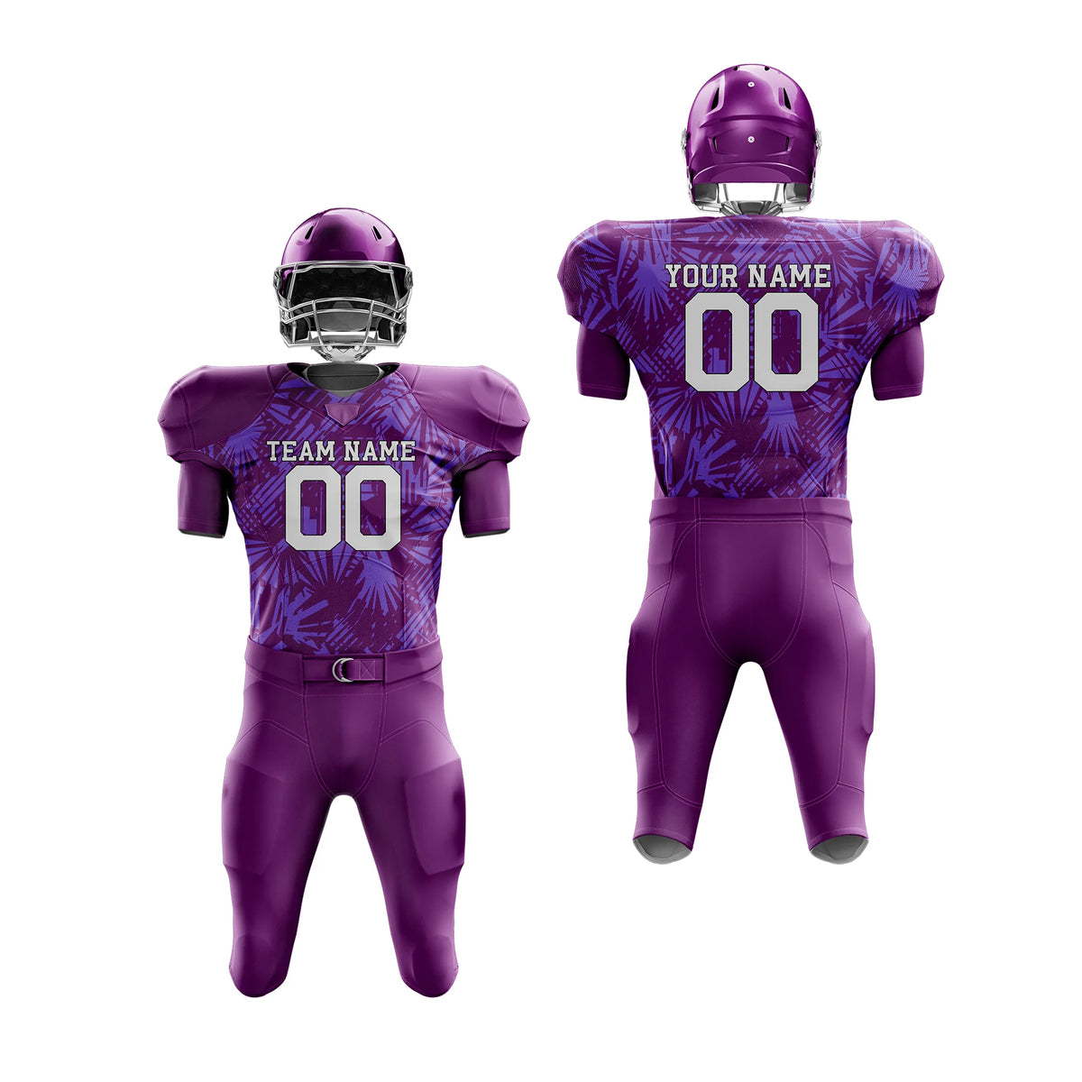Custom Personalized D1 Full Pattern American Football Jersey with Name, Number & Team Logo