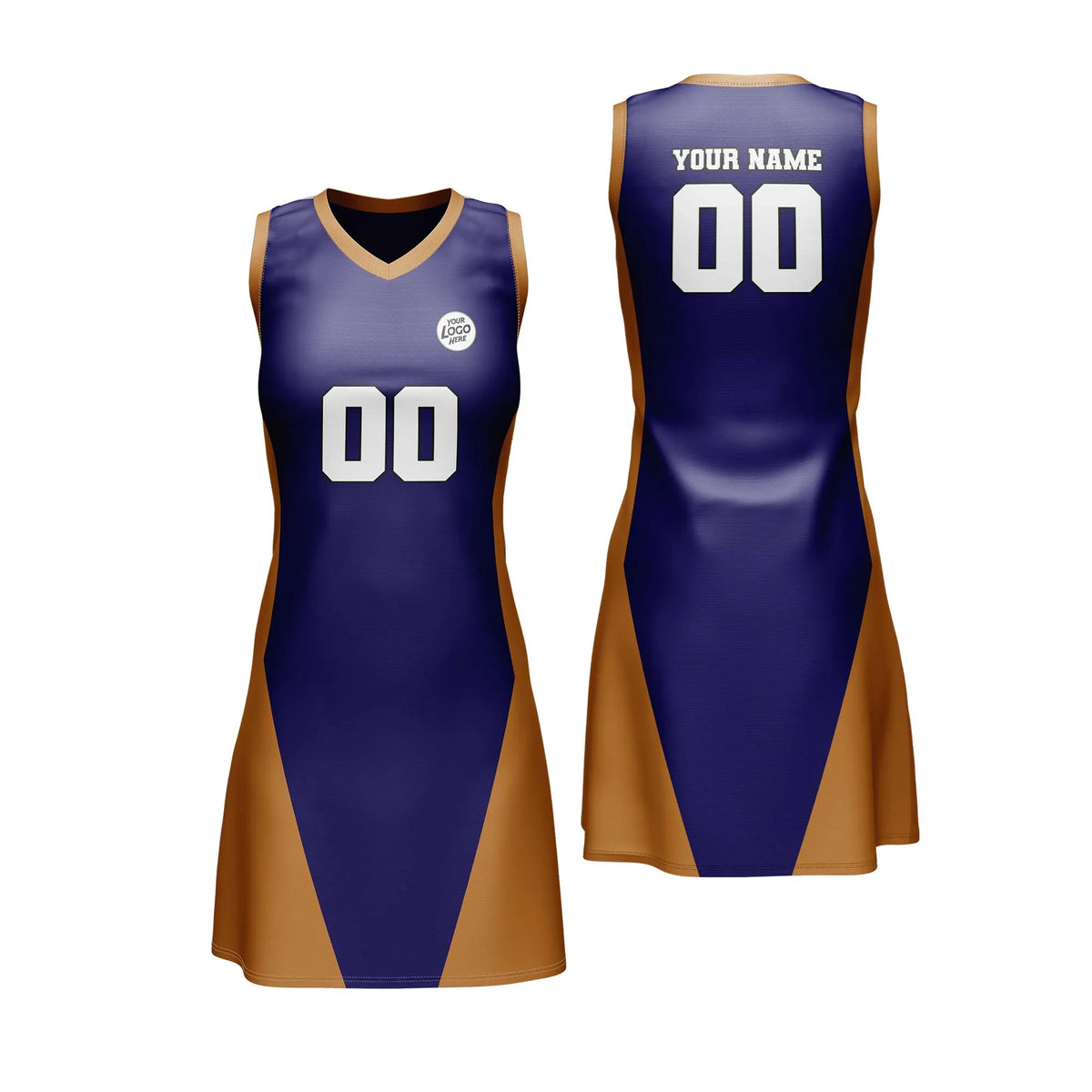 Custom Personalized D3 Split Fashion Netball Jersey with Name, Number & Team Logo