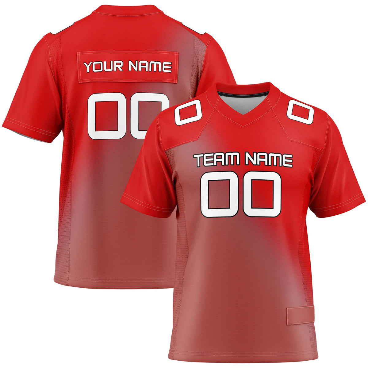 Custom Personalized D4 Gradient Fashion Flag Football Jersey with Name, Number & Team Logo