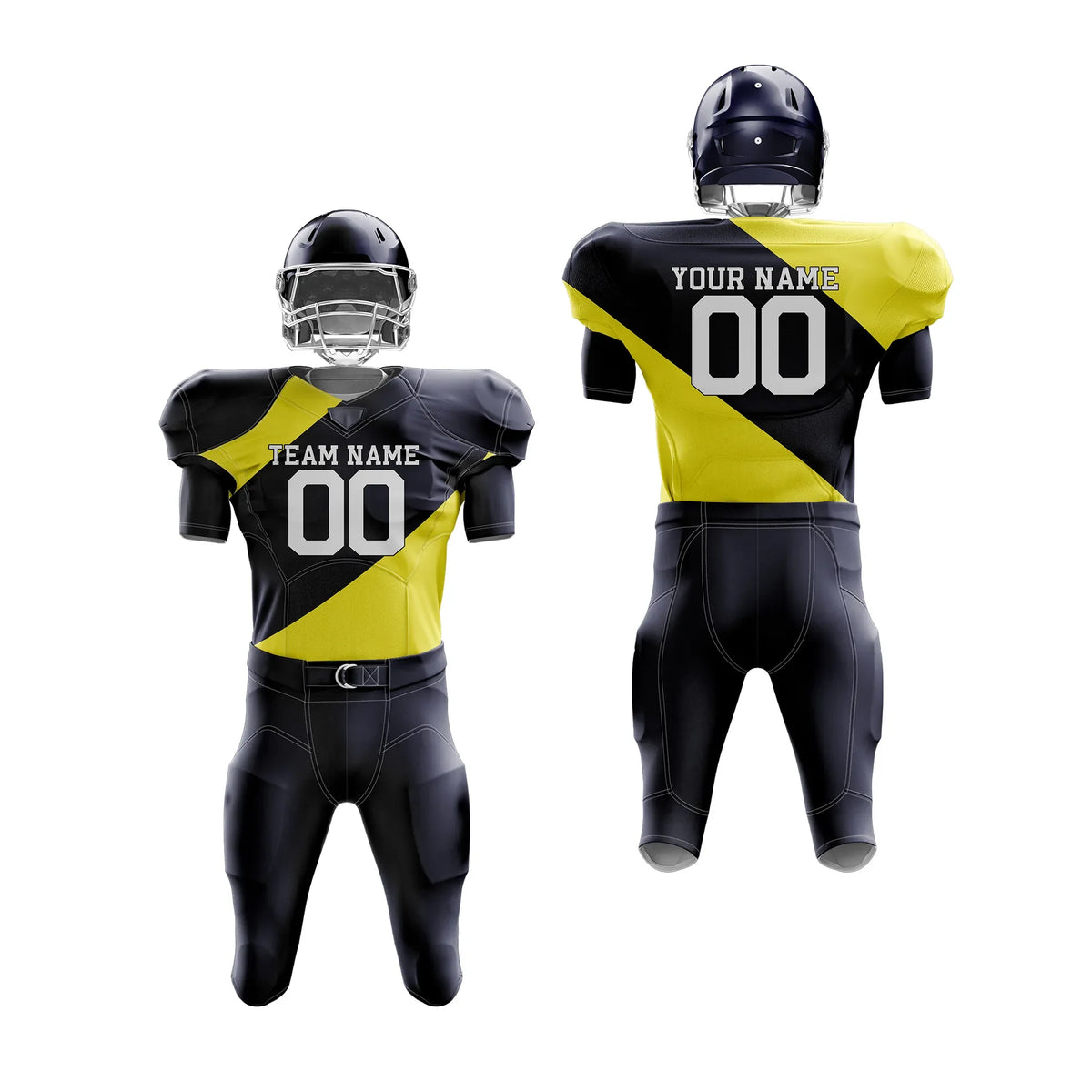 Custom Personalized D3 Split Fashion American Football Jersey with Name, Number & Team Logo