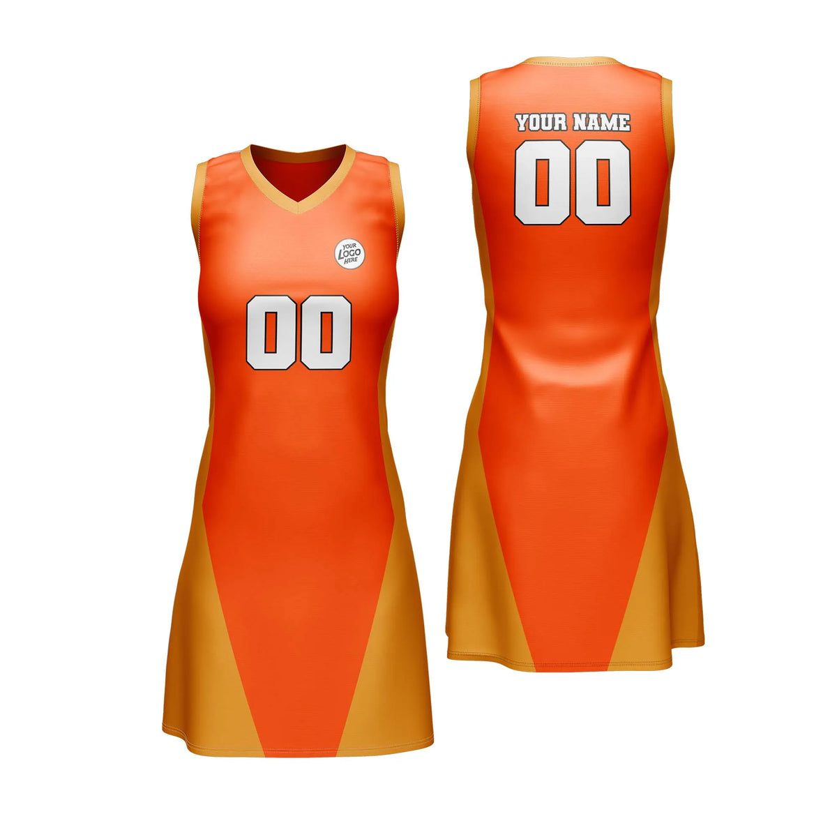 Custom Personalized D3 Split Fashion Netball Jersey with Name, Number & Team Logo
