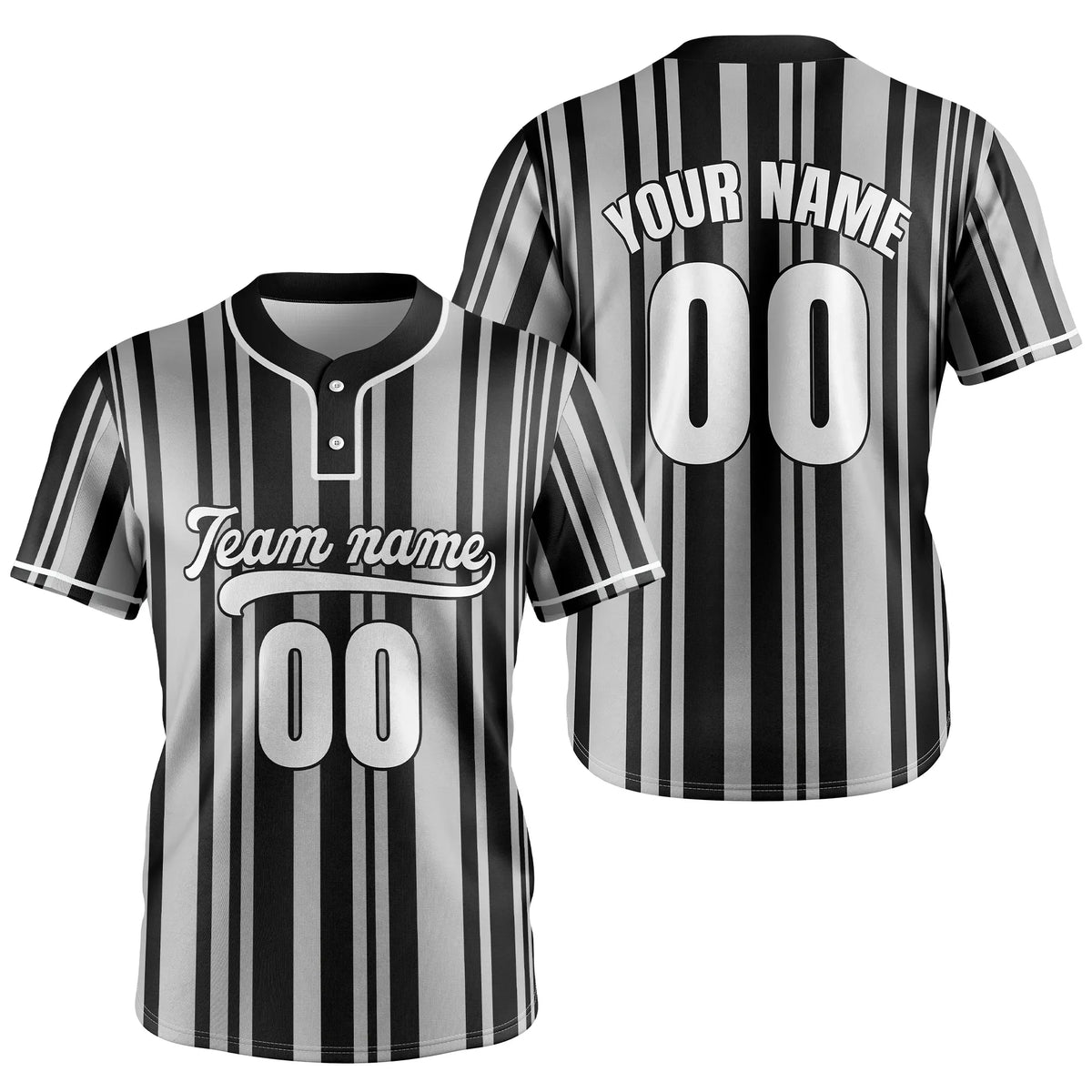 Custom Victory Stripes Baseball Aqua Sports Jersey Personalized Uniform with Name & Number