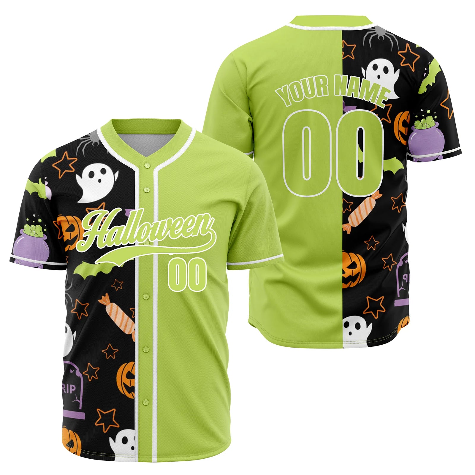 Custom Hauntlime Baseball Sports Jersey Personalized Uniform with Name & Number