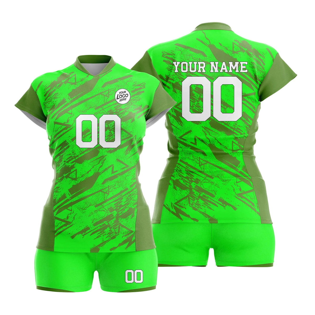 Custom Personalized D5 Full Pattern Volleyball Jersey with Name, Number & Team Logo
