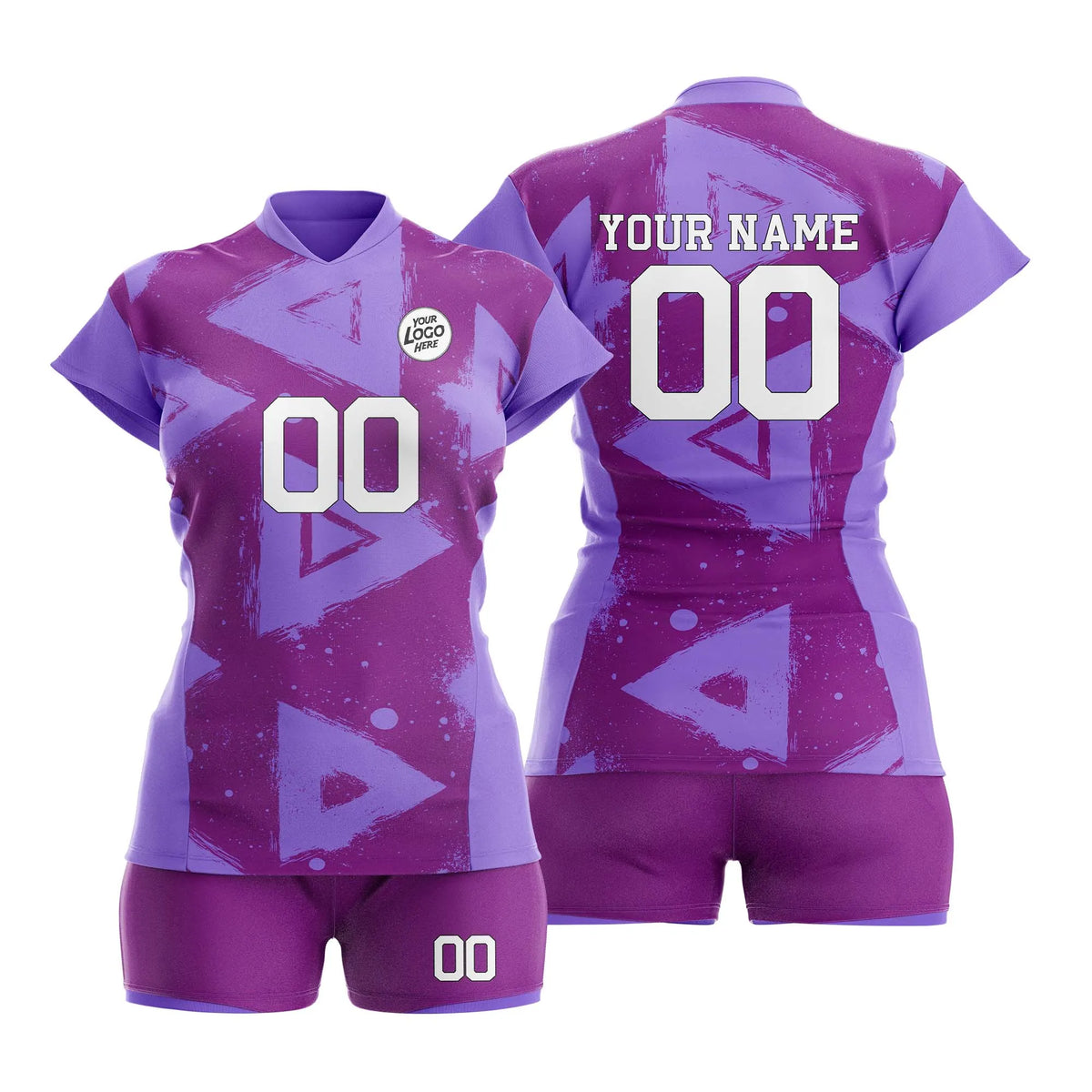 Custom Personalized D3 Graffiti Pattern Volleyball Jersey with Name, Number & Team Logo