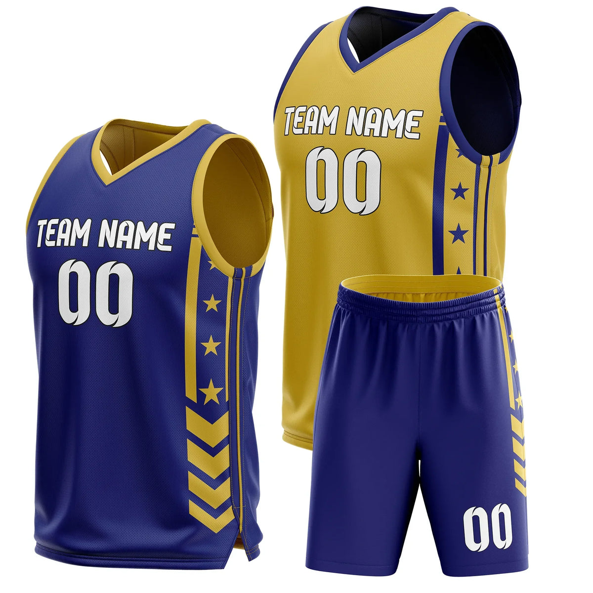 Custom Power Star Reversible Sports Jersey Personalized Uniform with Name & Number