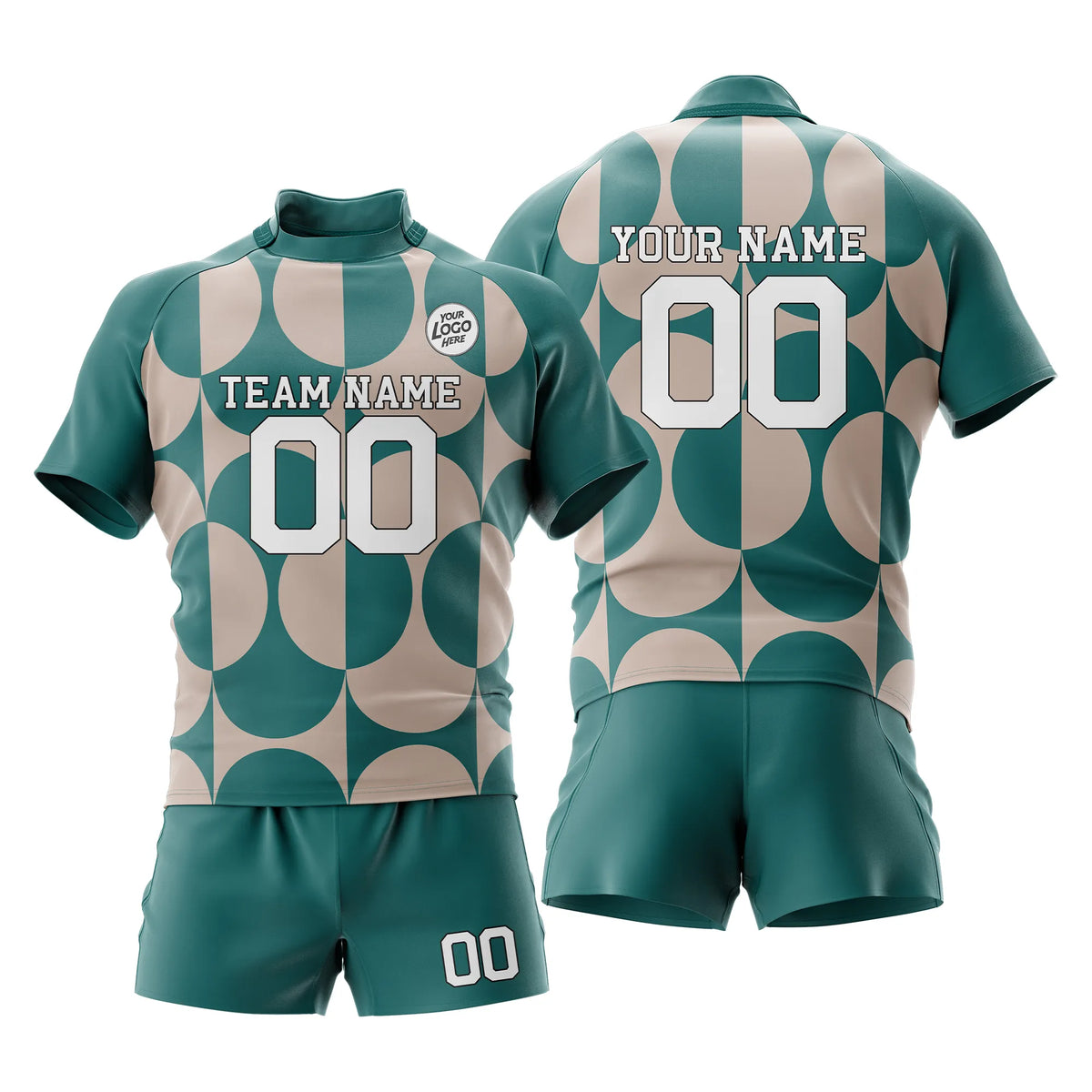 Custom Personalized D3 Retro Fashion Rugby Jersey with Name, Number & Team Logo