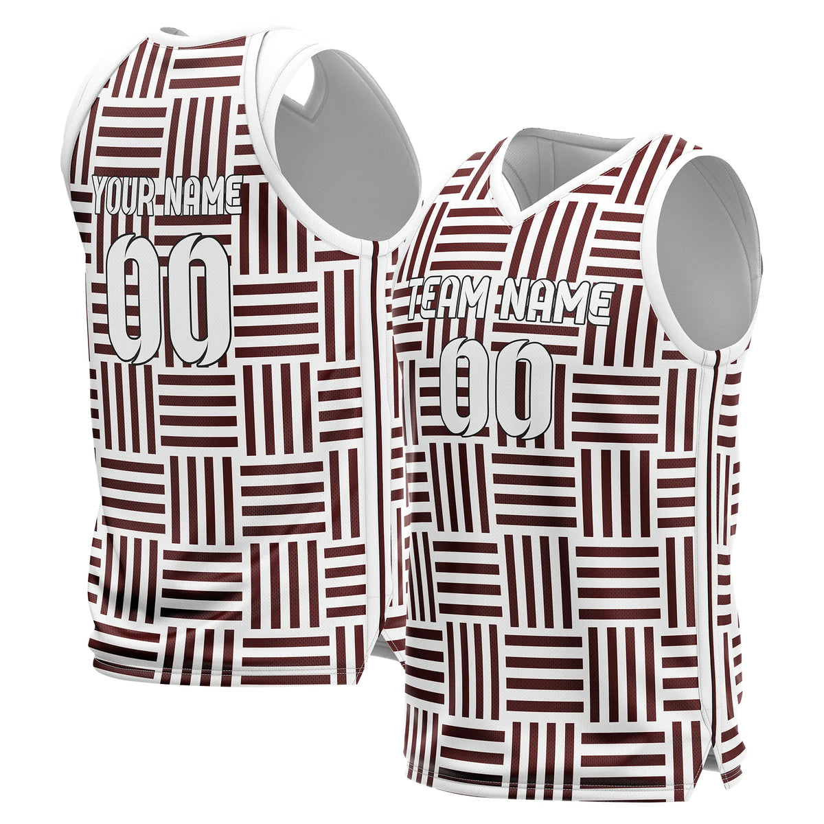 Custom Maze Line Printed Sports Jersey Personalized Uniform with Name & Number
