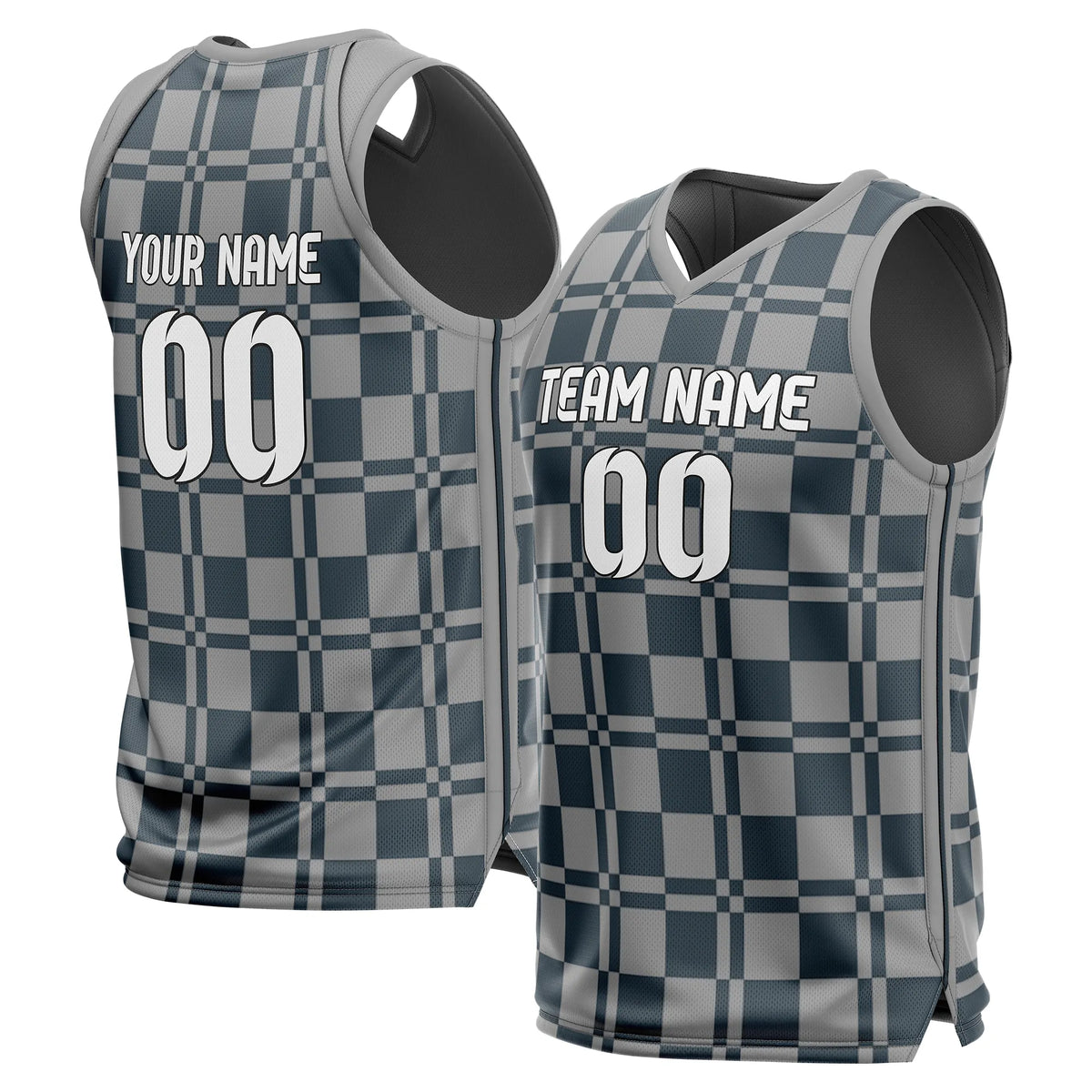Custom Dynamic Check Printed Sports Jersey Personalized Uniform with Name & Number