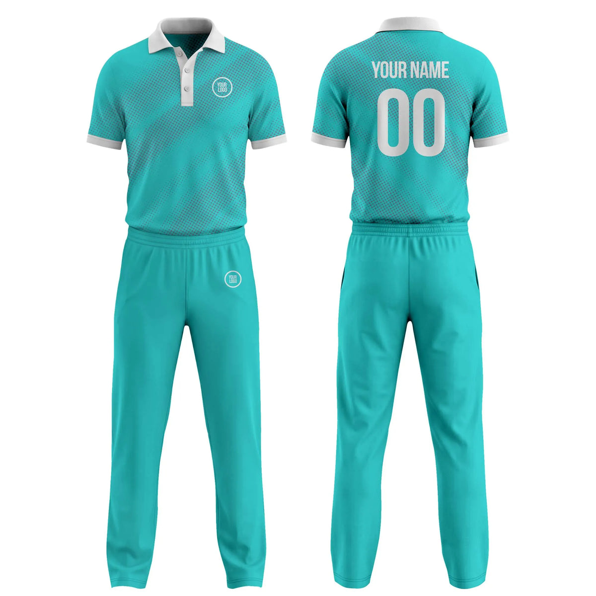 Custom Personalized D5 Abstract Pattern Cricket Kit with Name, Number & Team Logo