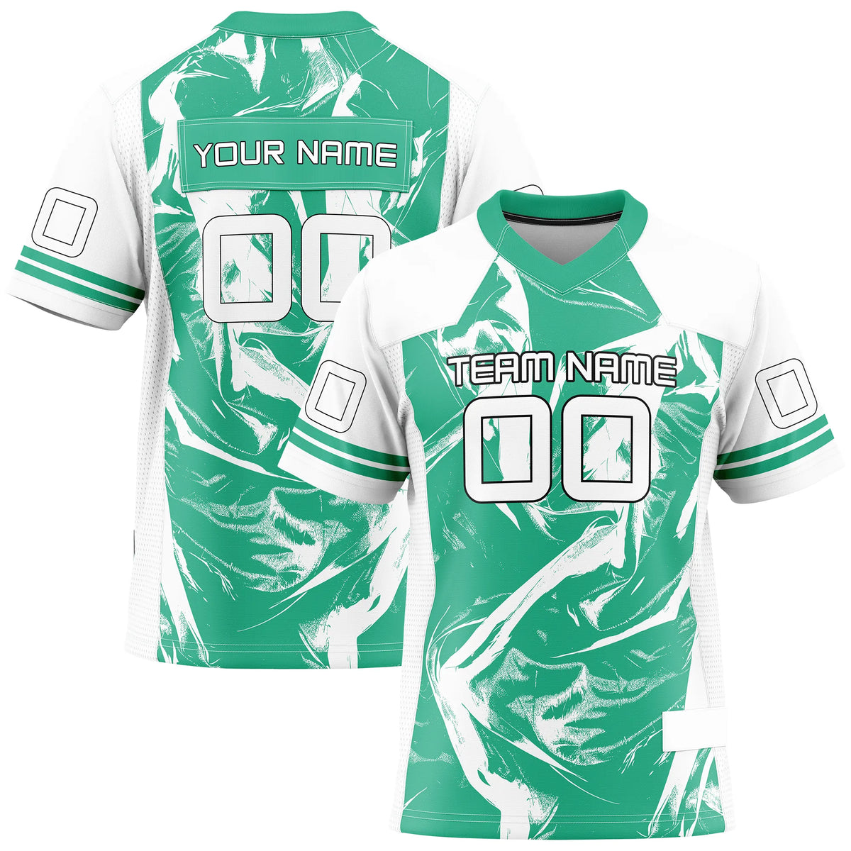 Custom Personalized D3 Graffiti Fashion Flag Football Jersey with Name, Number & Team Logo
