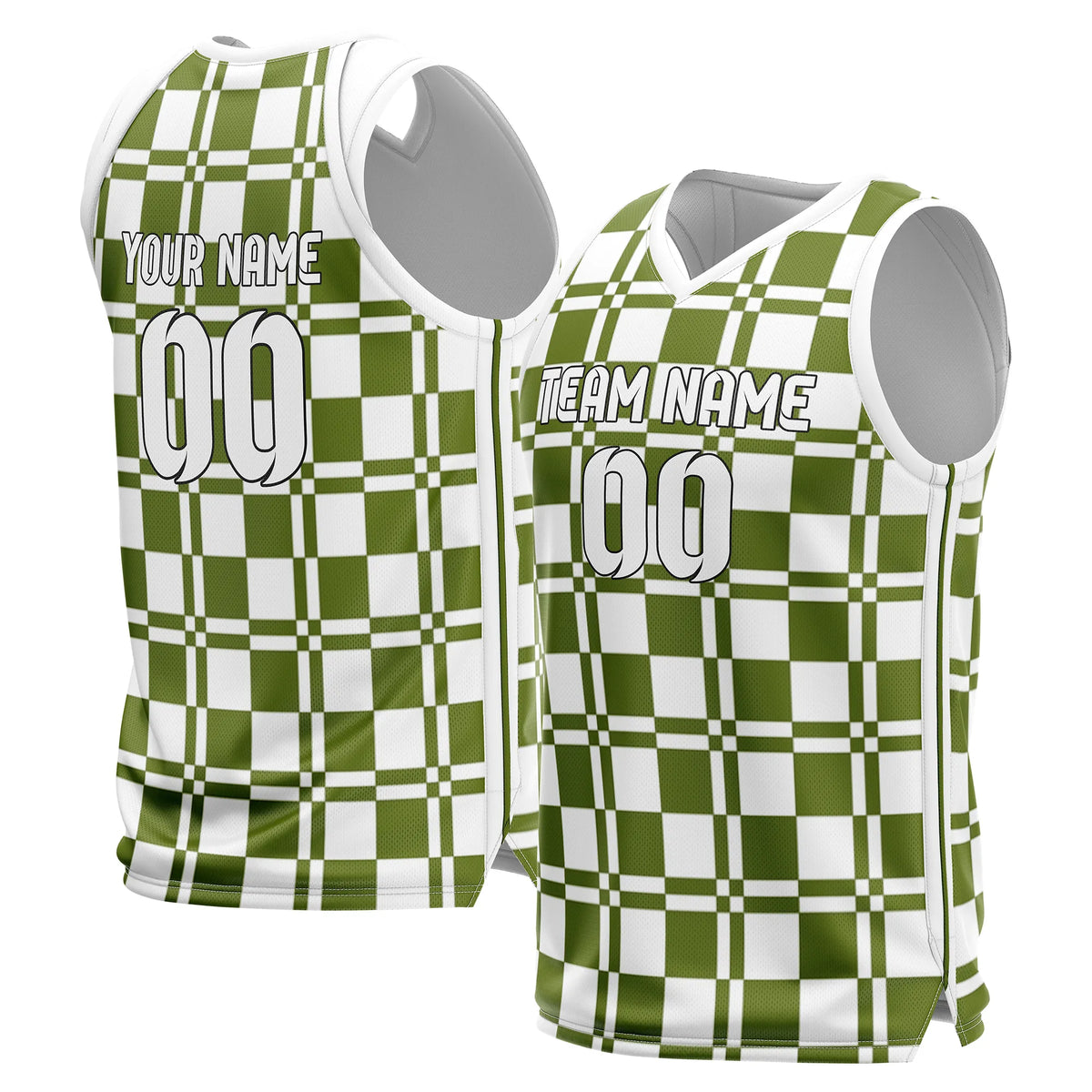 Custom Dynamic Check Printed Sports Jersey Personalized Uniform with Name & Number