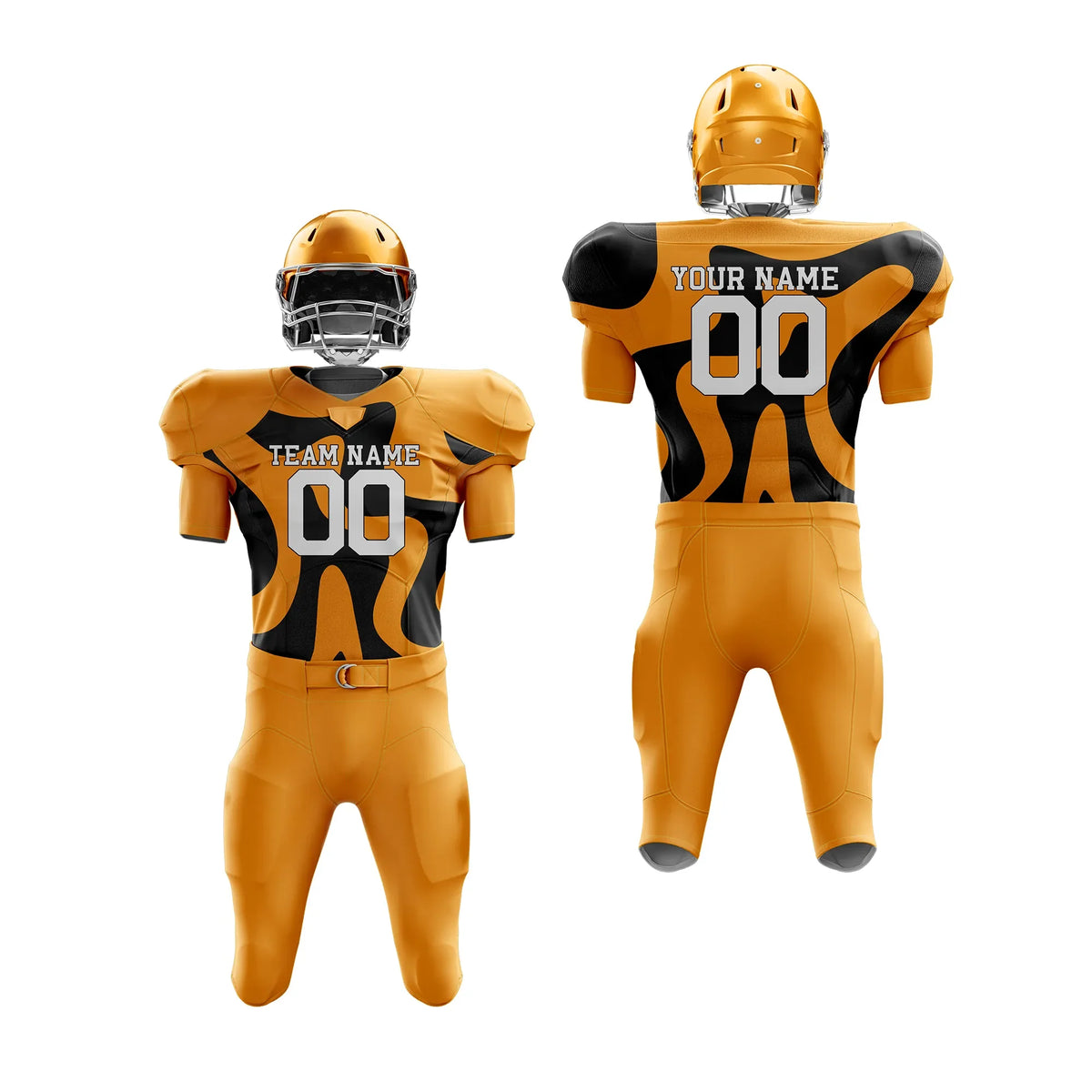 Custom Personalized D2 Full Pattern American Football Jersey with Name, Number & Team Logo