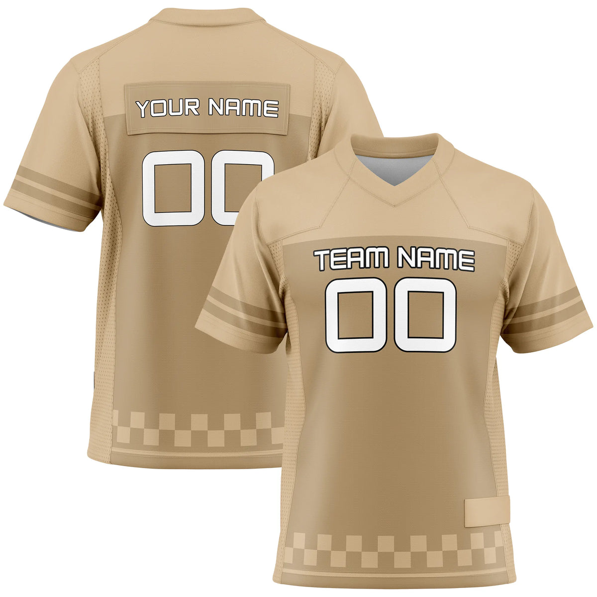 Custom Personalized D1 Color Block Flag Football Jersey with Name, Number & Team Logo