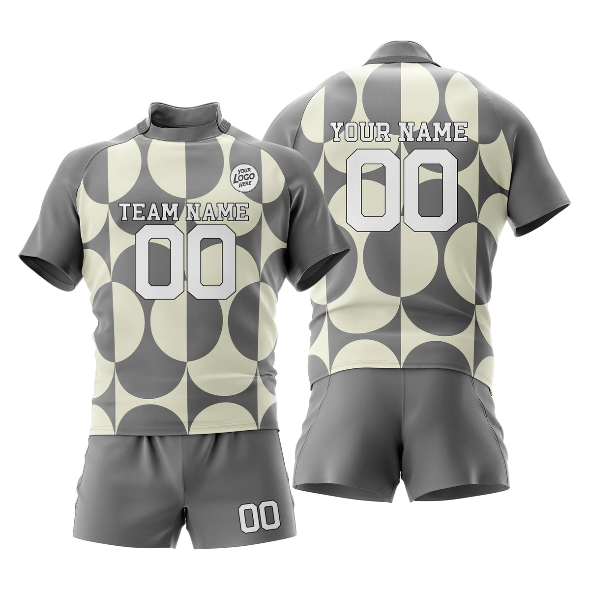 Custom Personalized D3 Retro Fashion Rugby Jersey with Name, Number & Team Logo