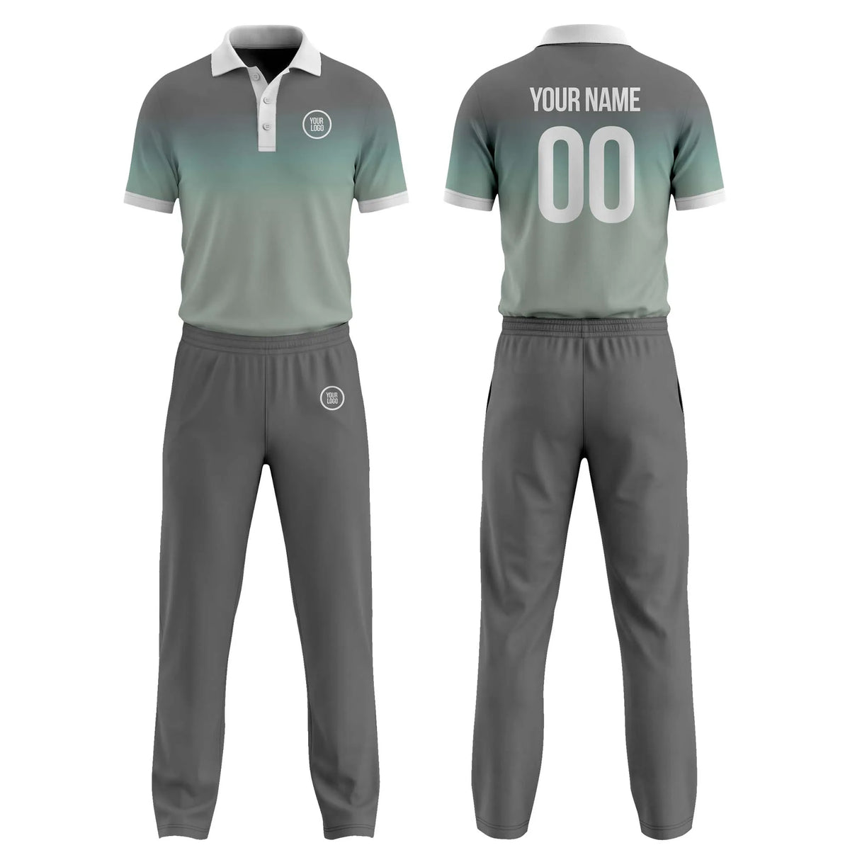 Custom Personalized D1 Gradient Fashion Cricket Kit with Name, Number & Team Logo