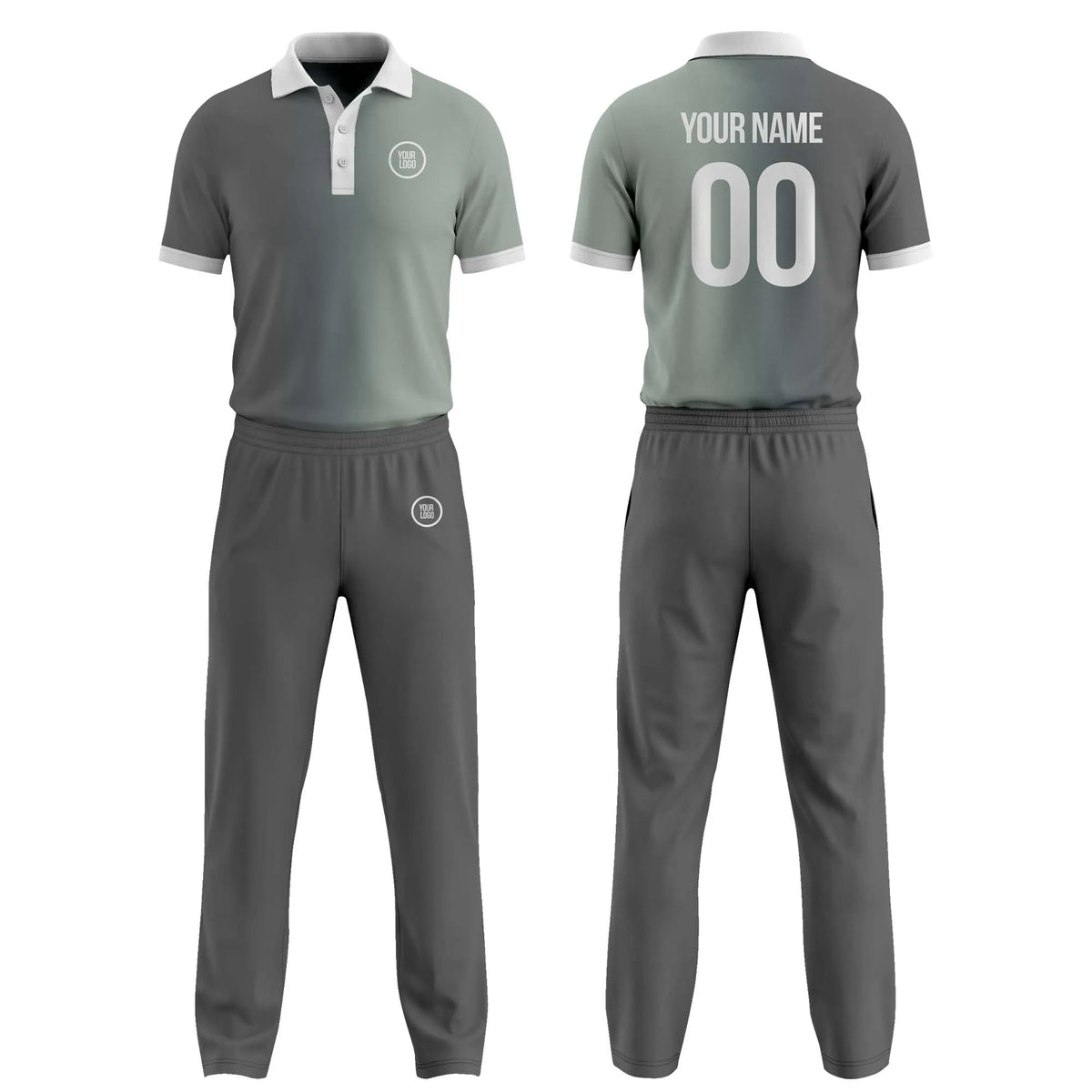 Custom Personalized D2 Gradient Fashion Cricket Kit with Name, Number & Team Logo
