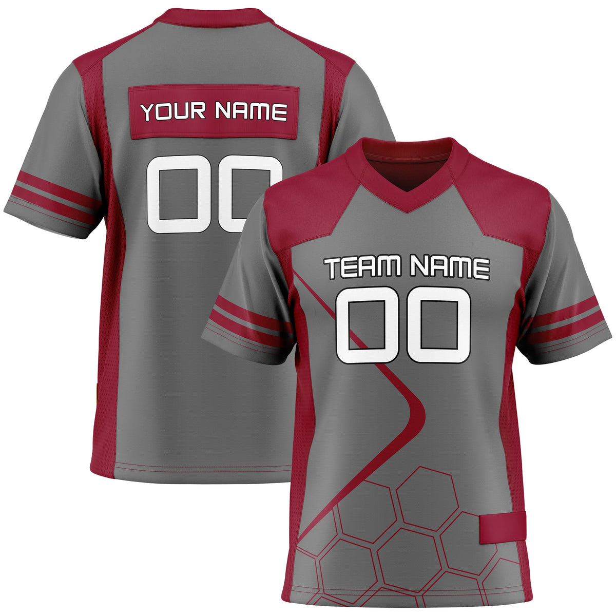 Custom Personalized D5 Color Block Flag Football Jersey with Name, Number & Team Logo