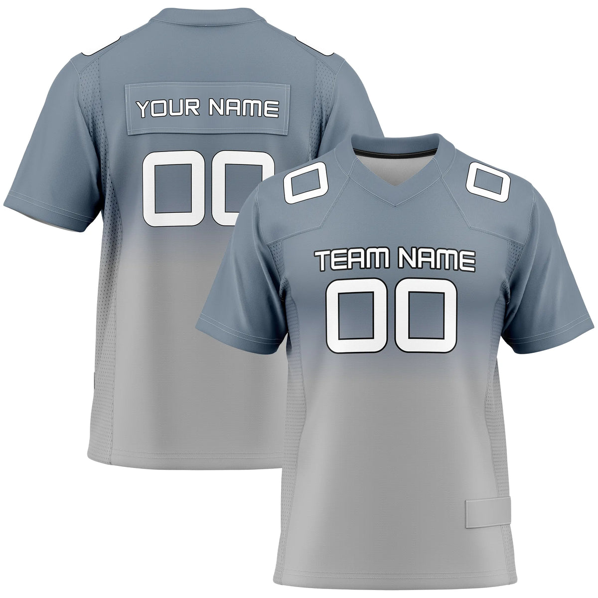 Custom Personalized D3 Gradient Fashion Flag Football Jersey with Name, Number & Team Logo