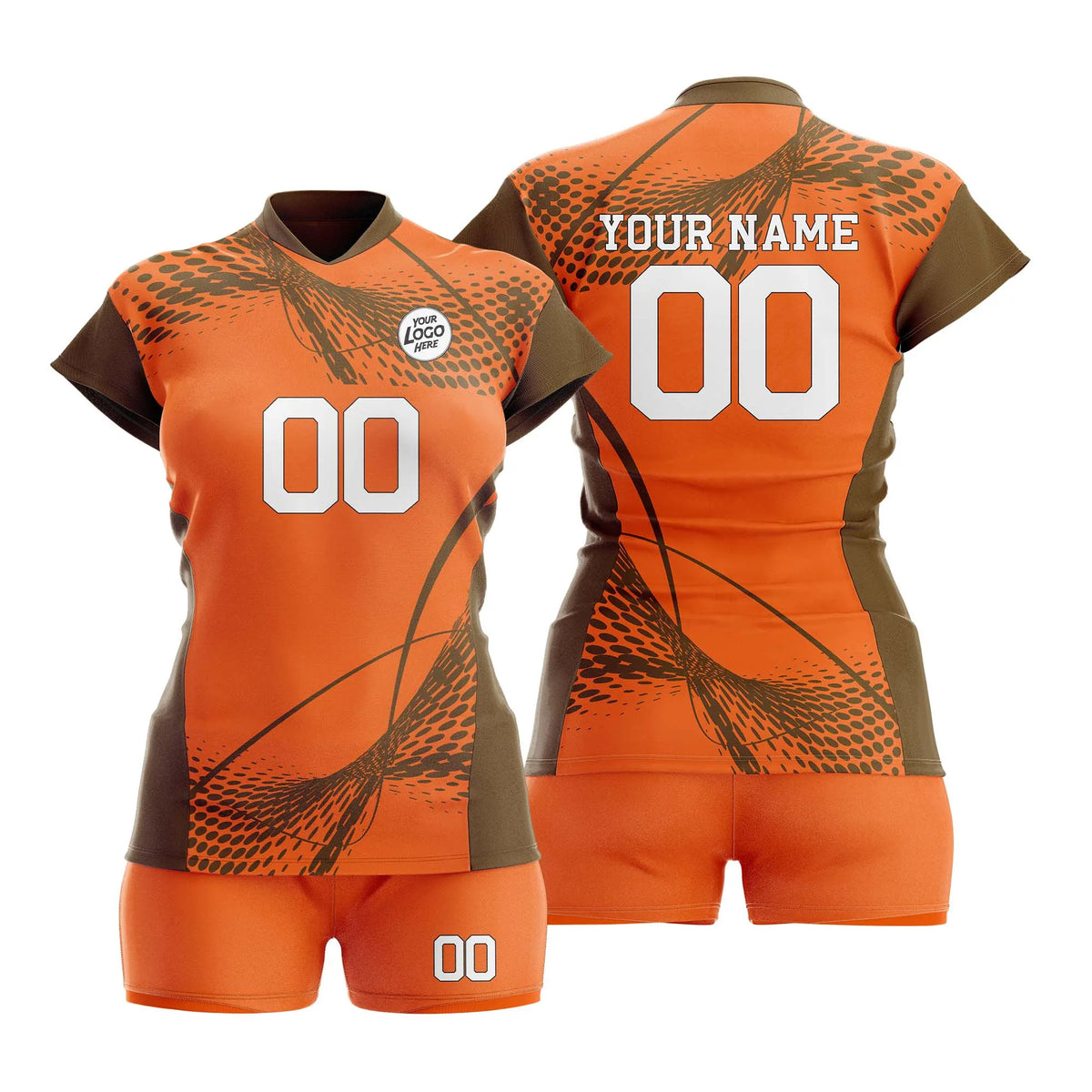 Custom Personalized D2 Abstract Pattern Volleyball Jersey with Name, Number & Team Logo