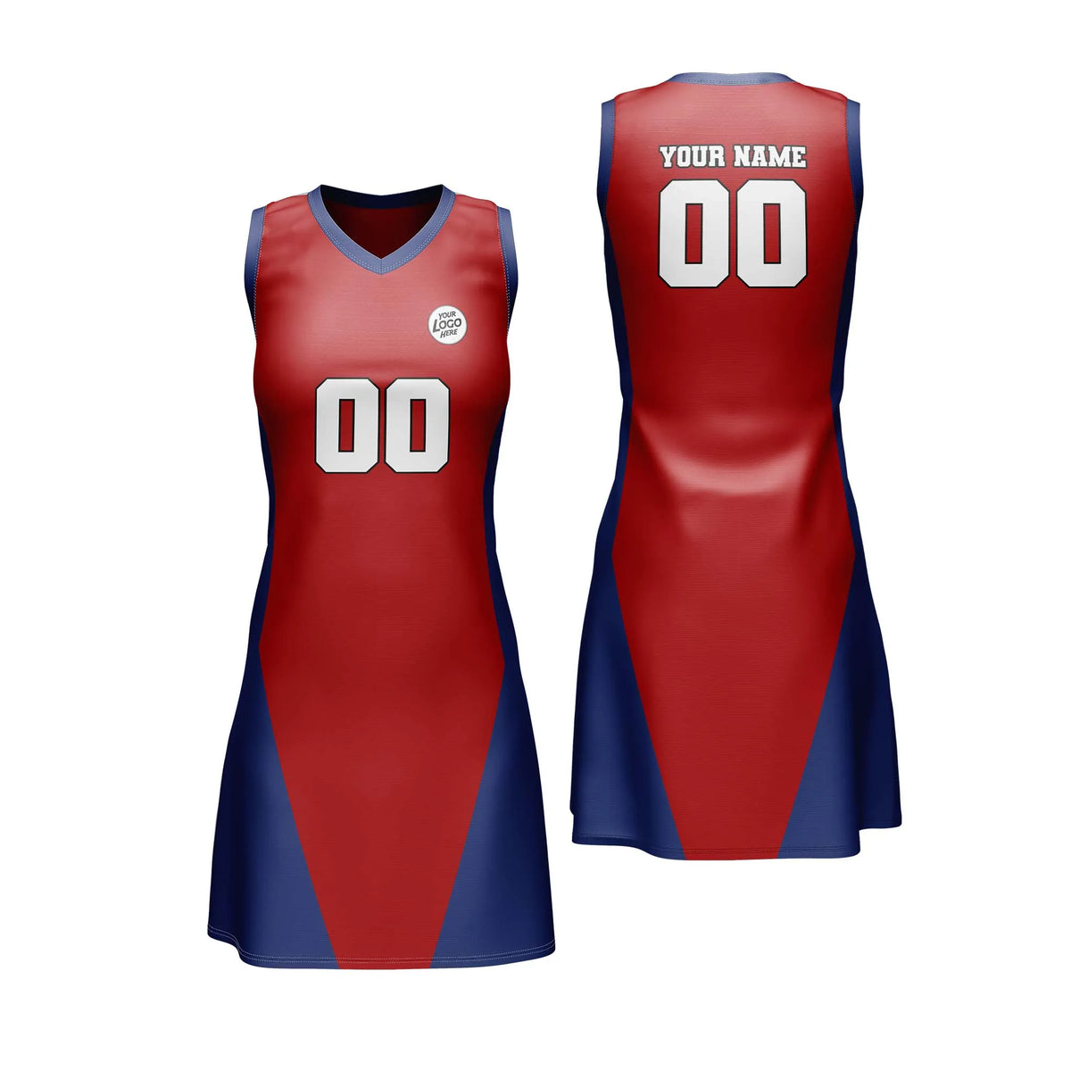 Custom Personalized D3 Split Fashion Netball Jersey with Name, Number & Team Logo