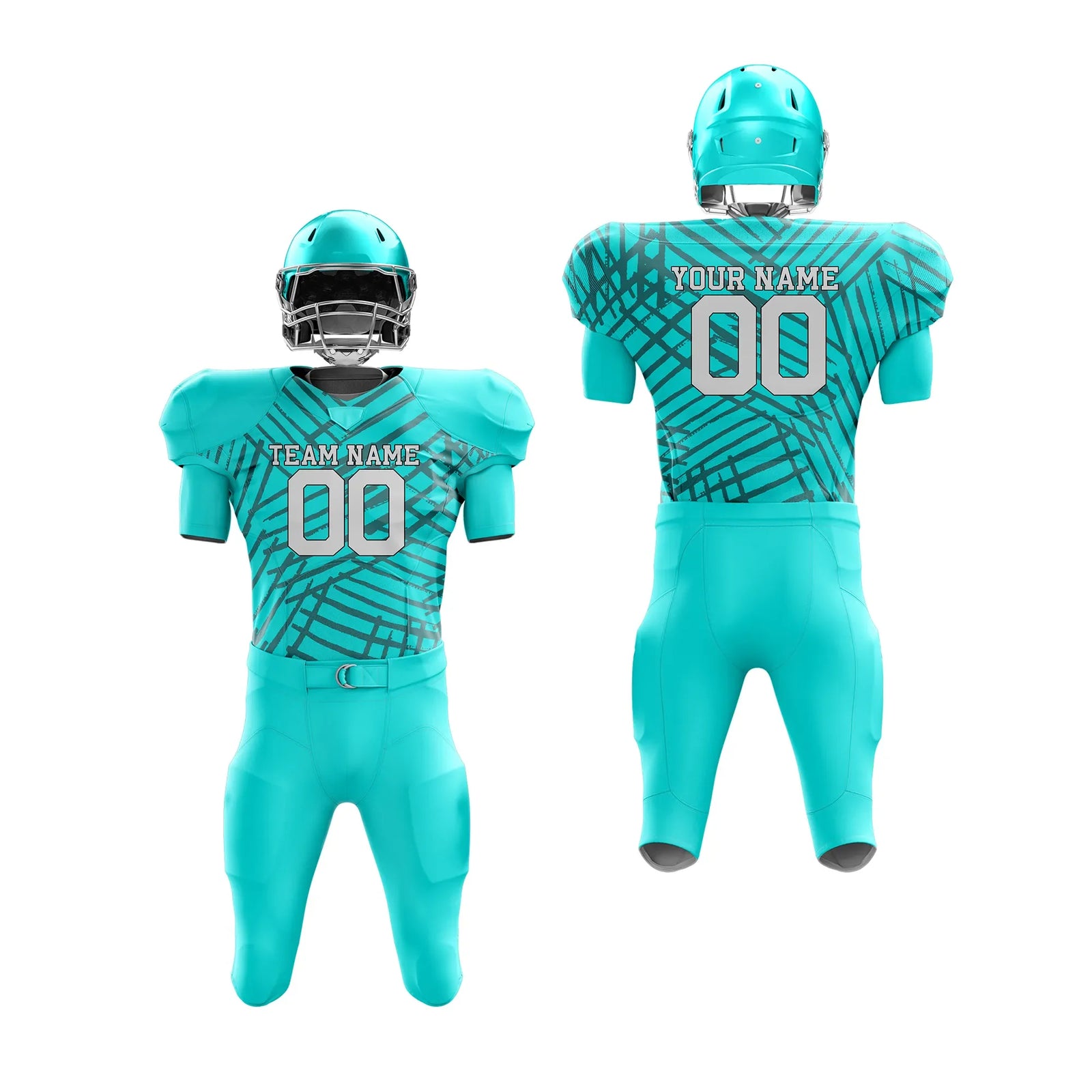 Custom Personalized D5 Full Pattern American Football Jersey with Name, Number & Team Logo