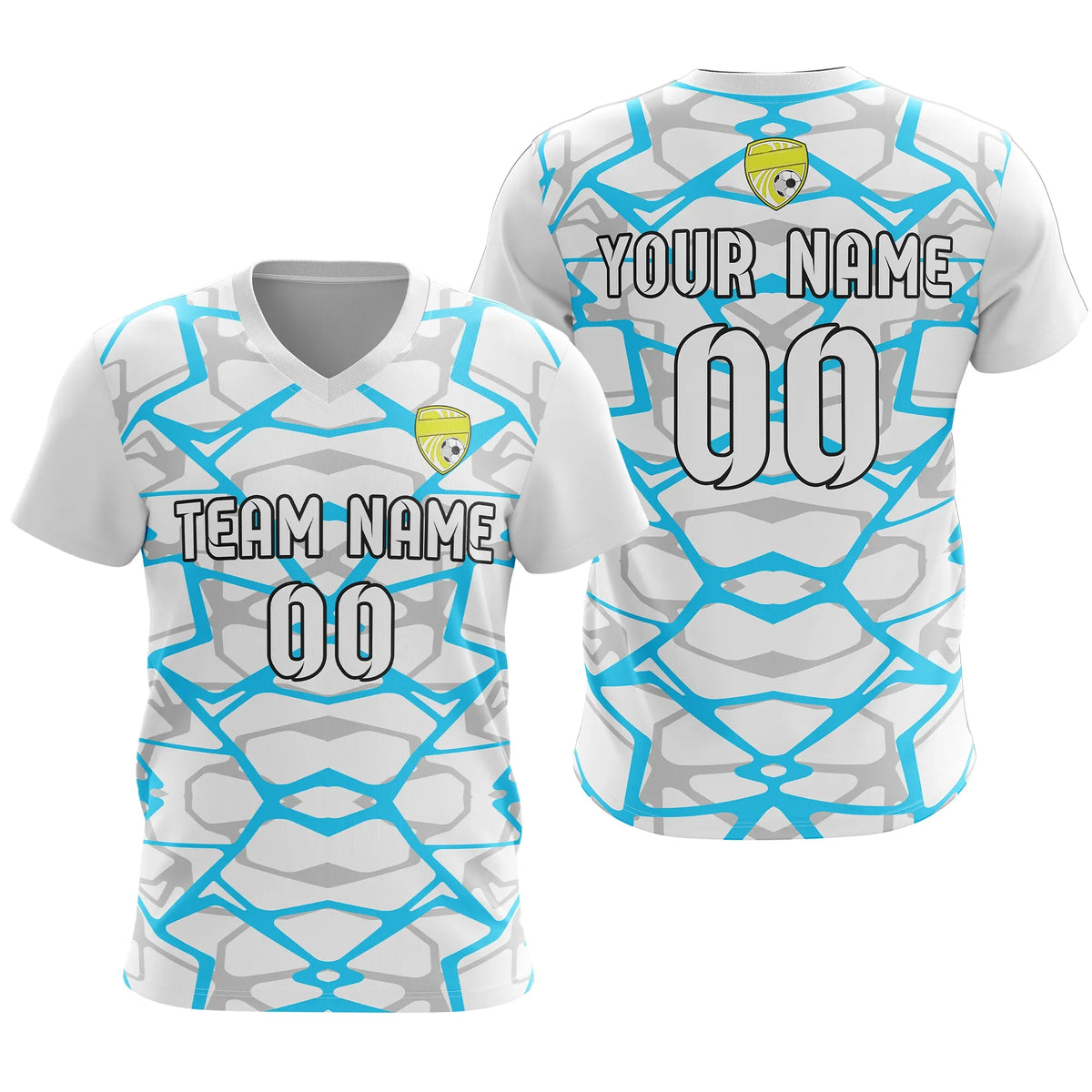 Custom V-Full Pattern D5 Soccer Jersey Personalized Football Uniform with Name & Number