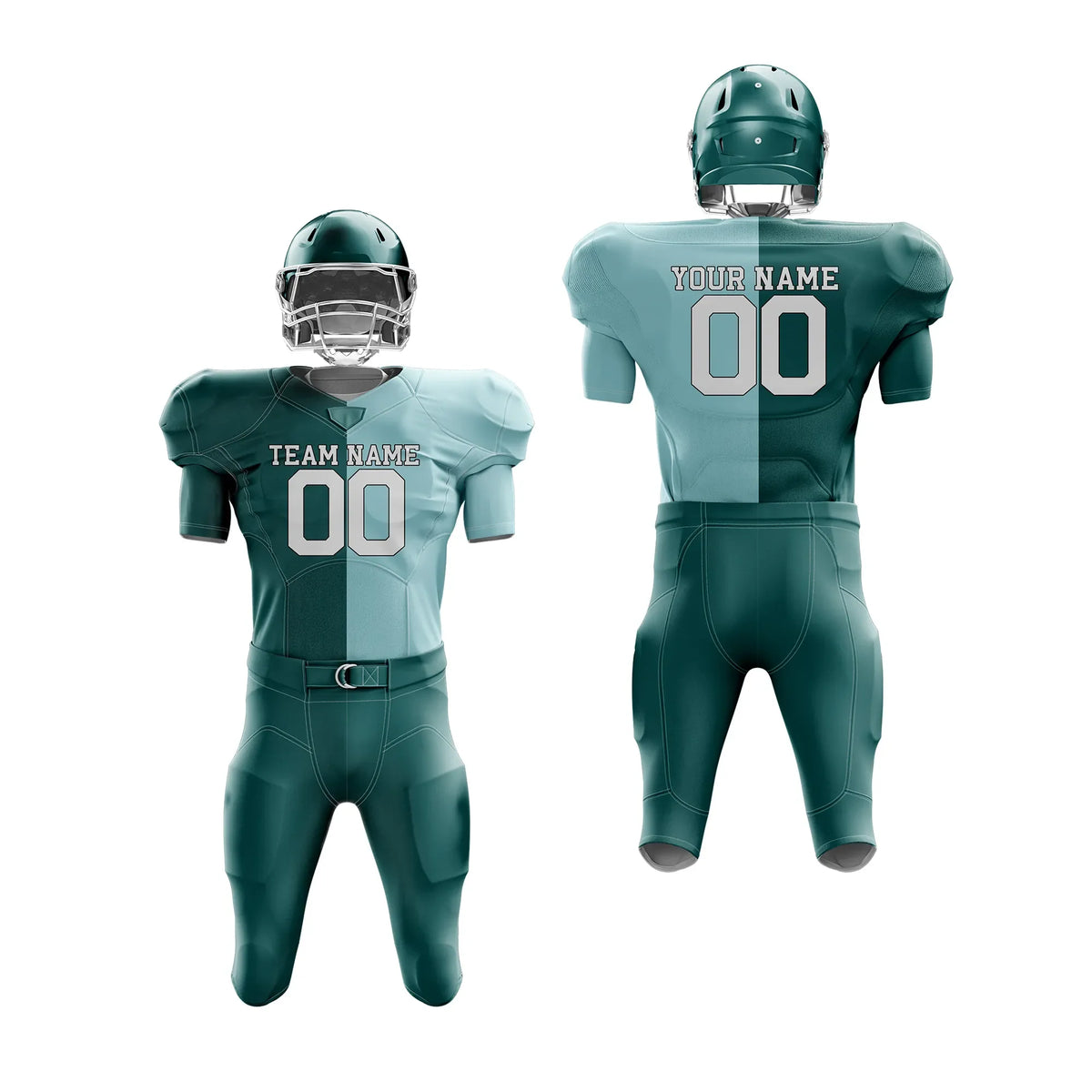 Custom Personalized D1 Split Fashion American Football Jersey with Name, Number & Team Logo