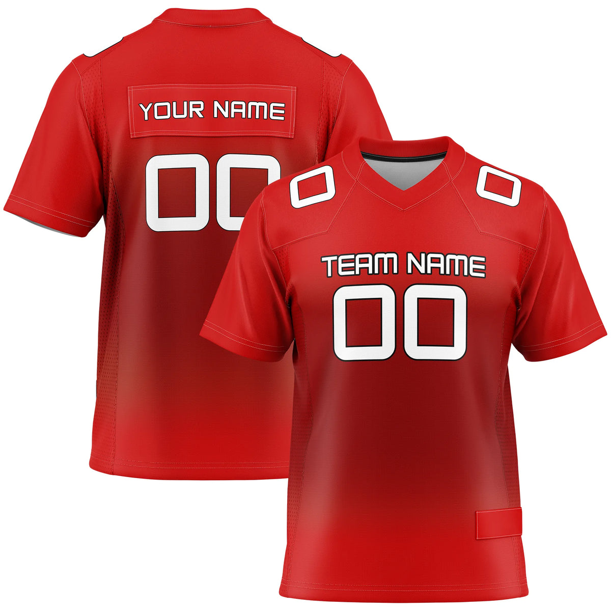 Custom Personalized D5 Gradient Fashion Flag Football Jersey with Name, Number & Team Logo