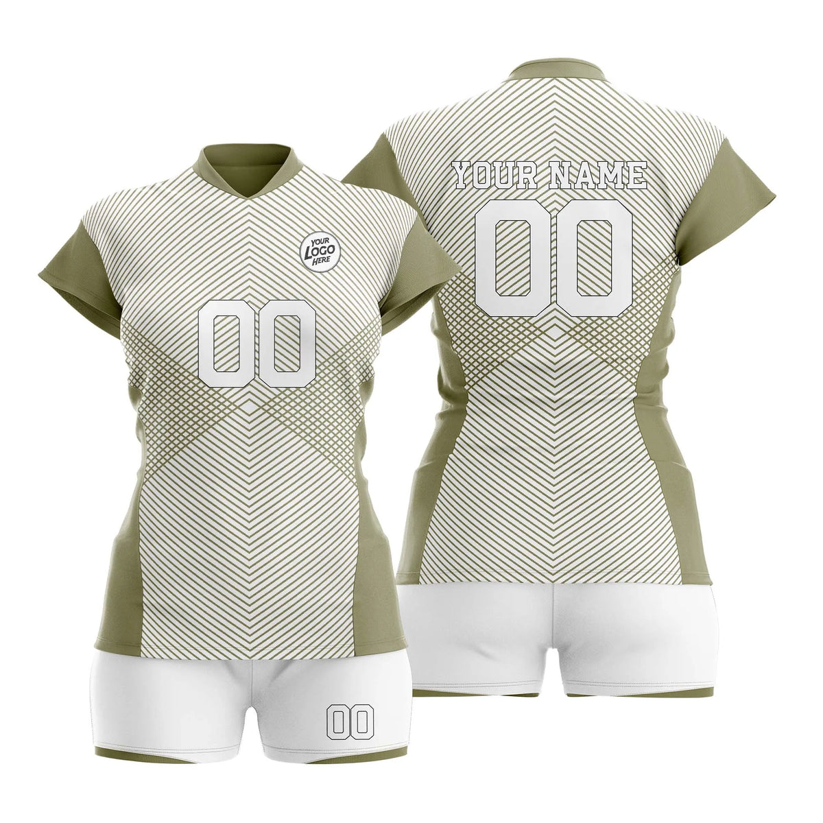 Custom Personalized D3 Strip Fashion Volleyball Jersey with Name, Number & Team Logo