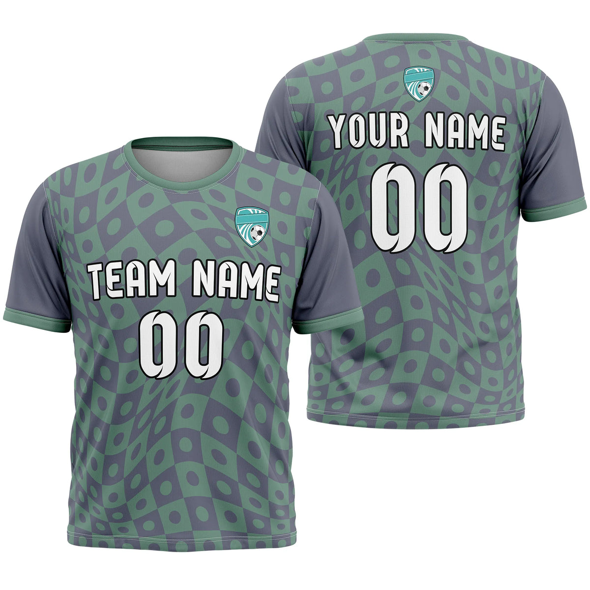 Custom Abstract Pattern D4 Soccer Jersey Personalized Football Uniform with Name & Number