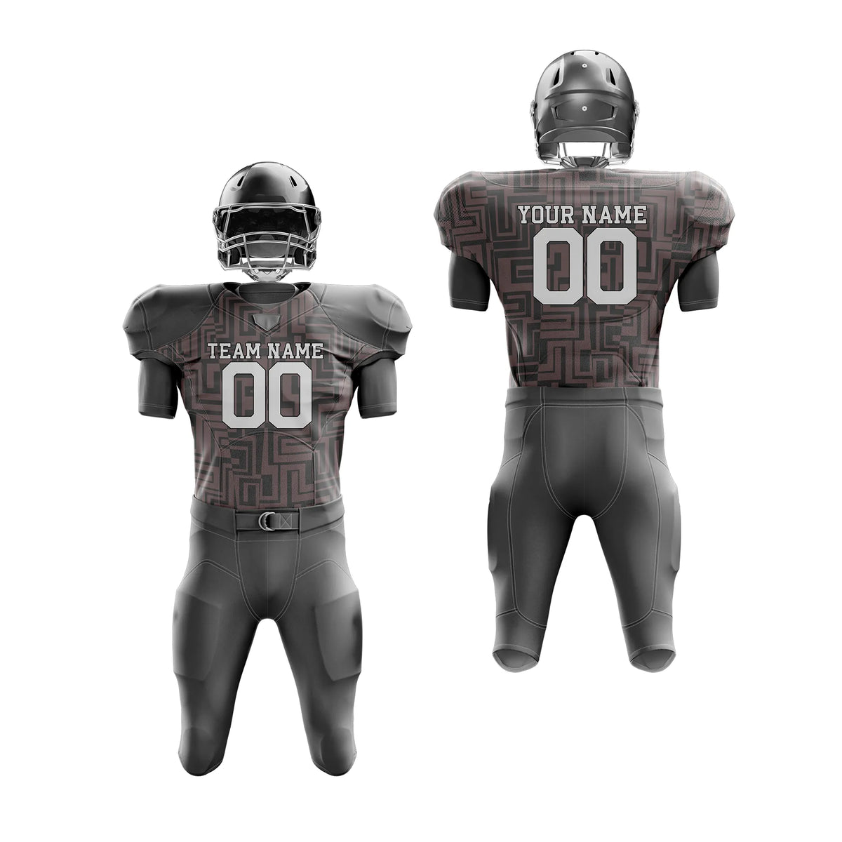 Custom Personalized D5 Full Pattern American Football Jersey with Name, Number & Team Logo