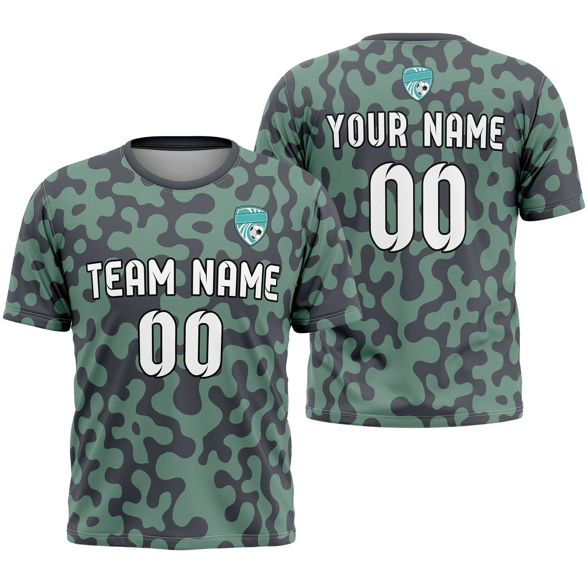 Custom Camo D2 Soccer Jersey Personalized Football Uniform with Name & Number
