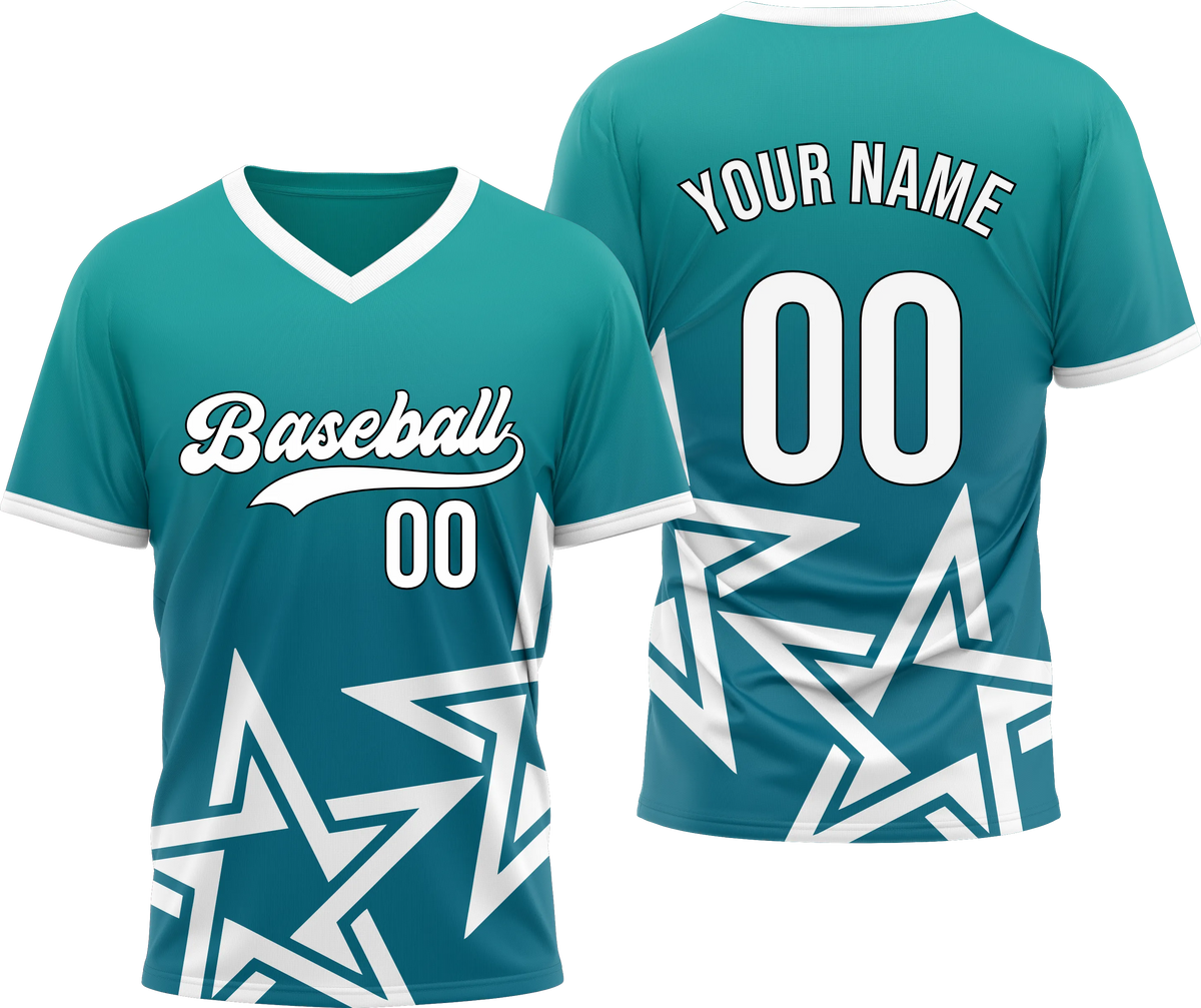 Custom Stellar Edge Gradient Baseball Sports Jersey Personalized Uniform with Name & Number