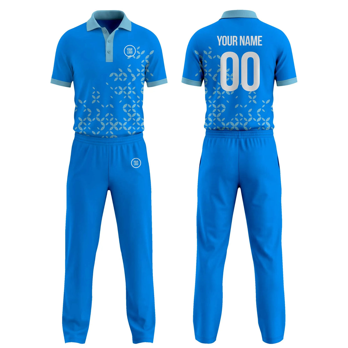 Custom Personalized D2 Abstract Pattern Cricket Kit with Name, Number & Team Logo