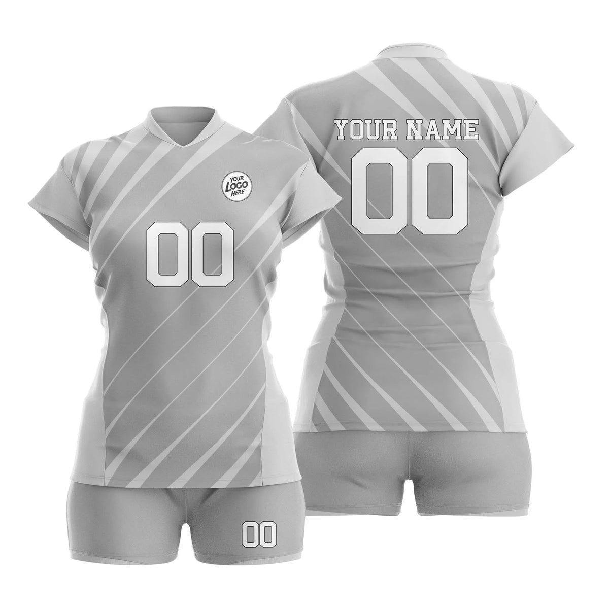 Custom Personalized D4 Strip Fashion Volleyball Jersey with Name, Number & Team Logo