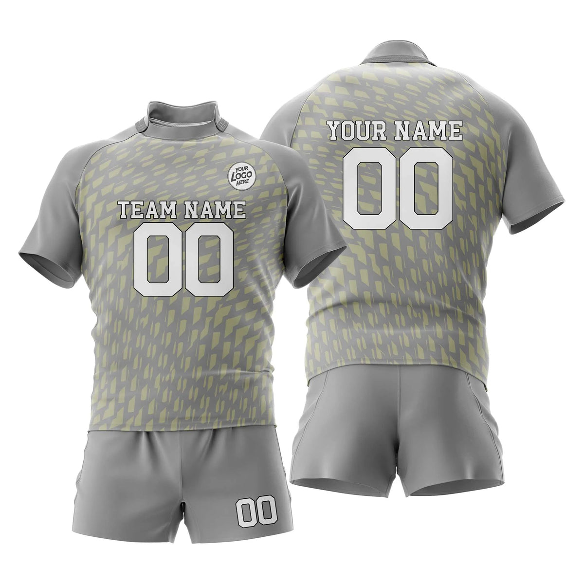 Custom Personalized D1 Full Pattern Rugby Jersey with Name, Number & Team Logo