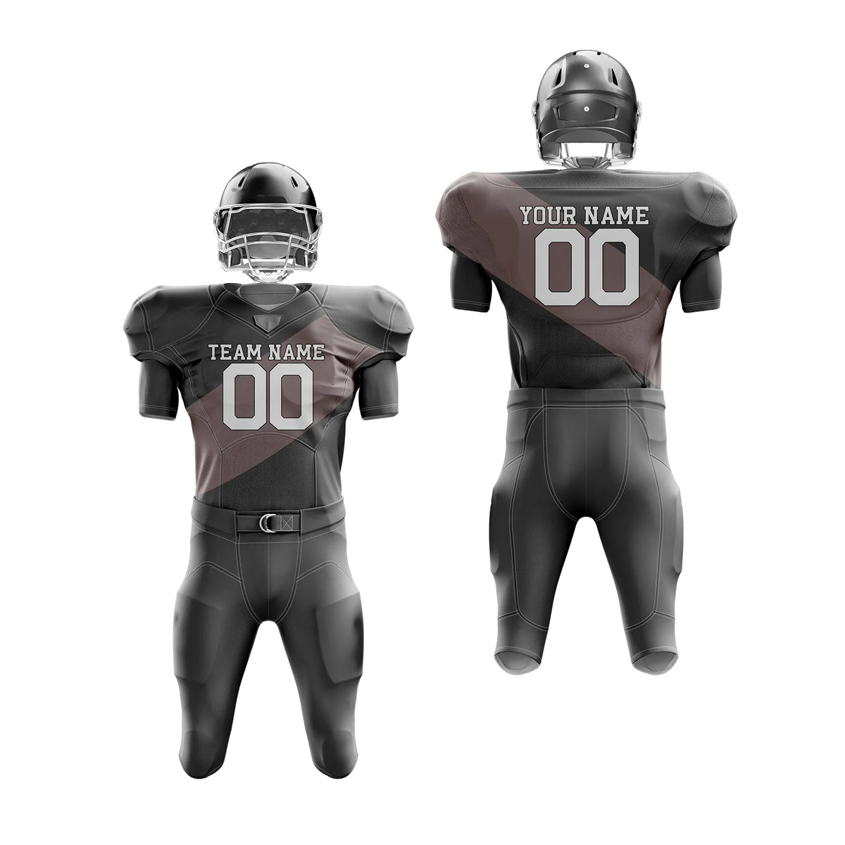 Custom Personalized D4 Split Fashion American Football Jersey with Name, Number & Team Logo