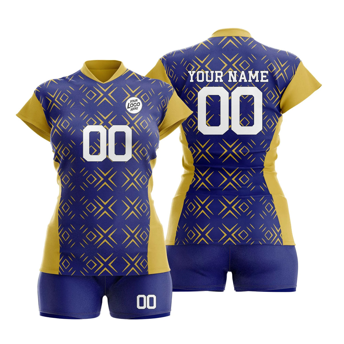 Custom Personalized D1 Abstract Pattern Volleyball Jersey with Name, Number & Team Logo