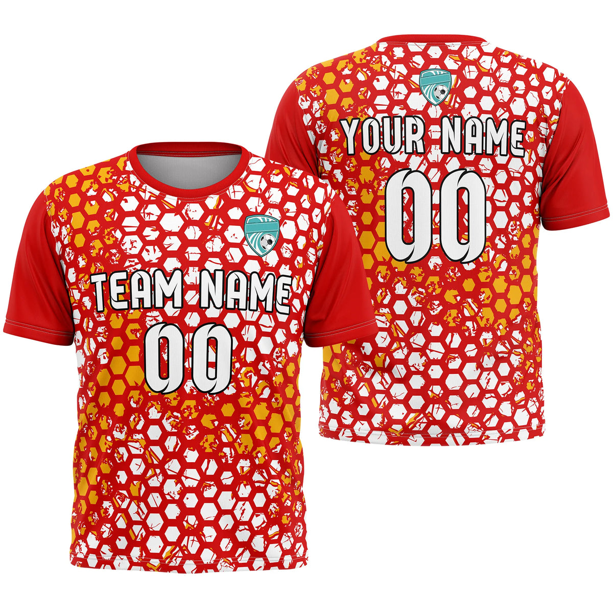 Custom R-Full Pattern D1 Soccer Jersey Personalized Football Uniform with Name & Number
