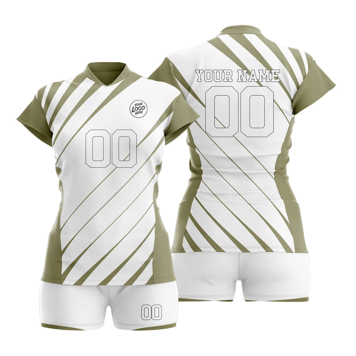 Custom Personalized D4 Strip Fashion Volleyball Jersey with Name, Number & Team Logo