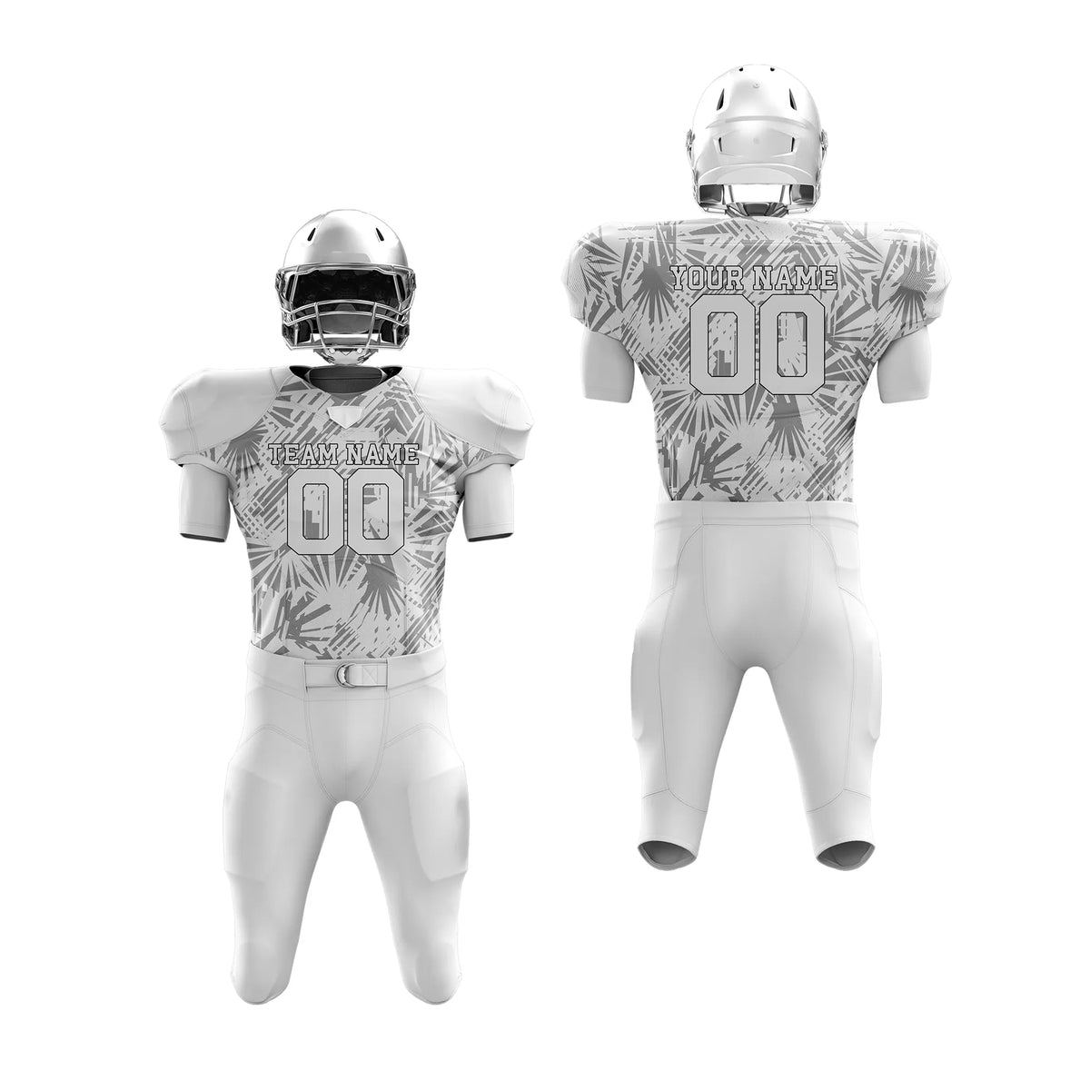 Custom Personalized D1 Full Pattern American Football Jersey with Name, Number & Team Logo