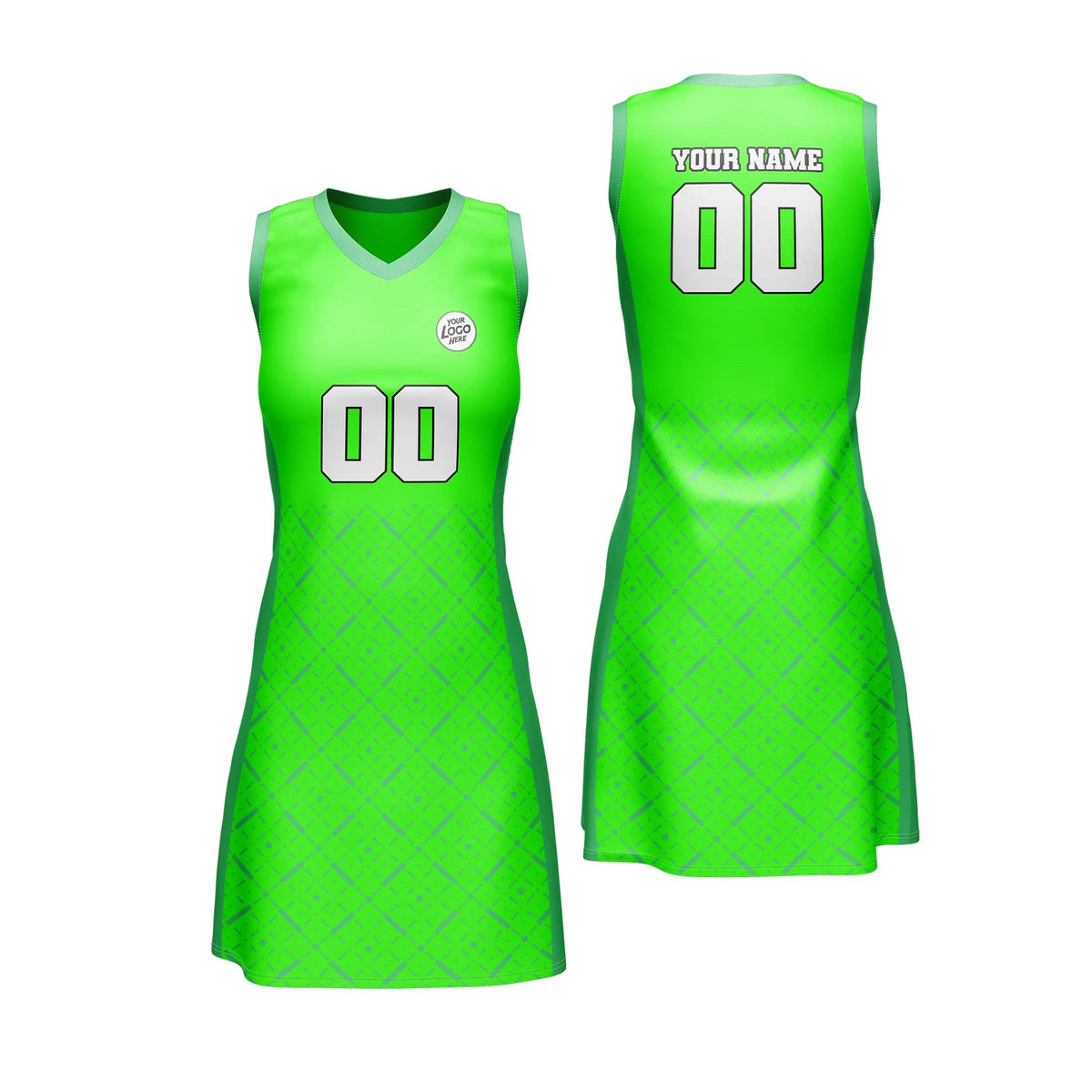 Custom Personalized D5 Abstract Pattern Netball Jersey with Name, Number & Team Logo