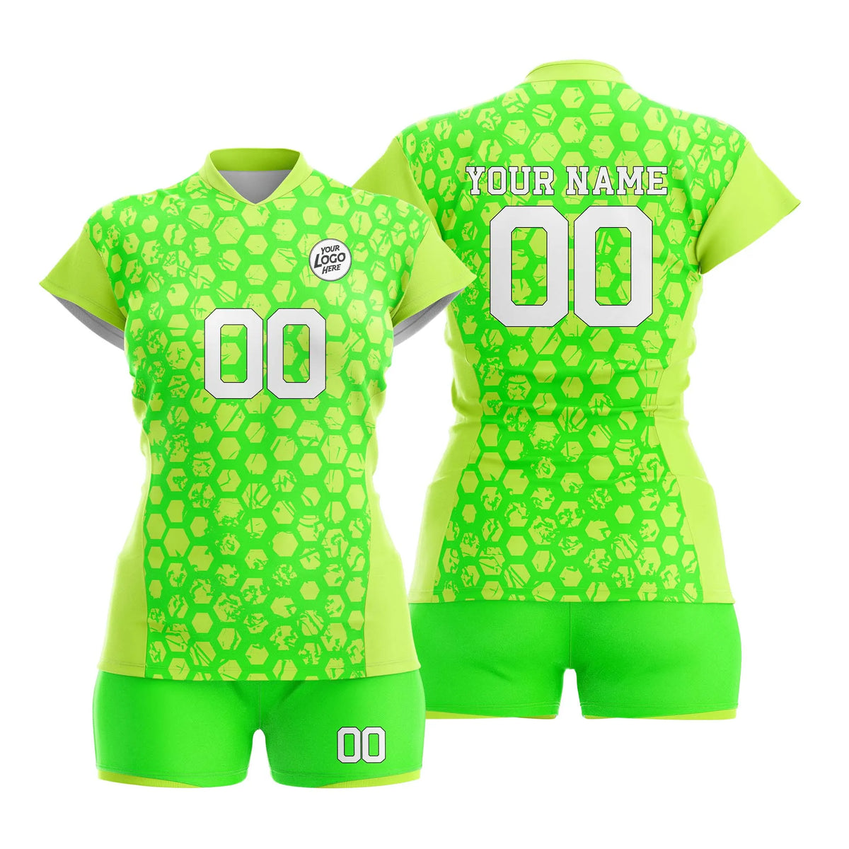 Custom Personalized D2 Full Pattern Volleyball Jersey with Name, Number & Team Logo
