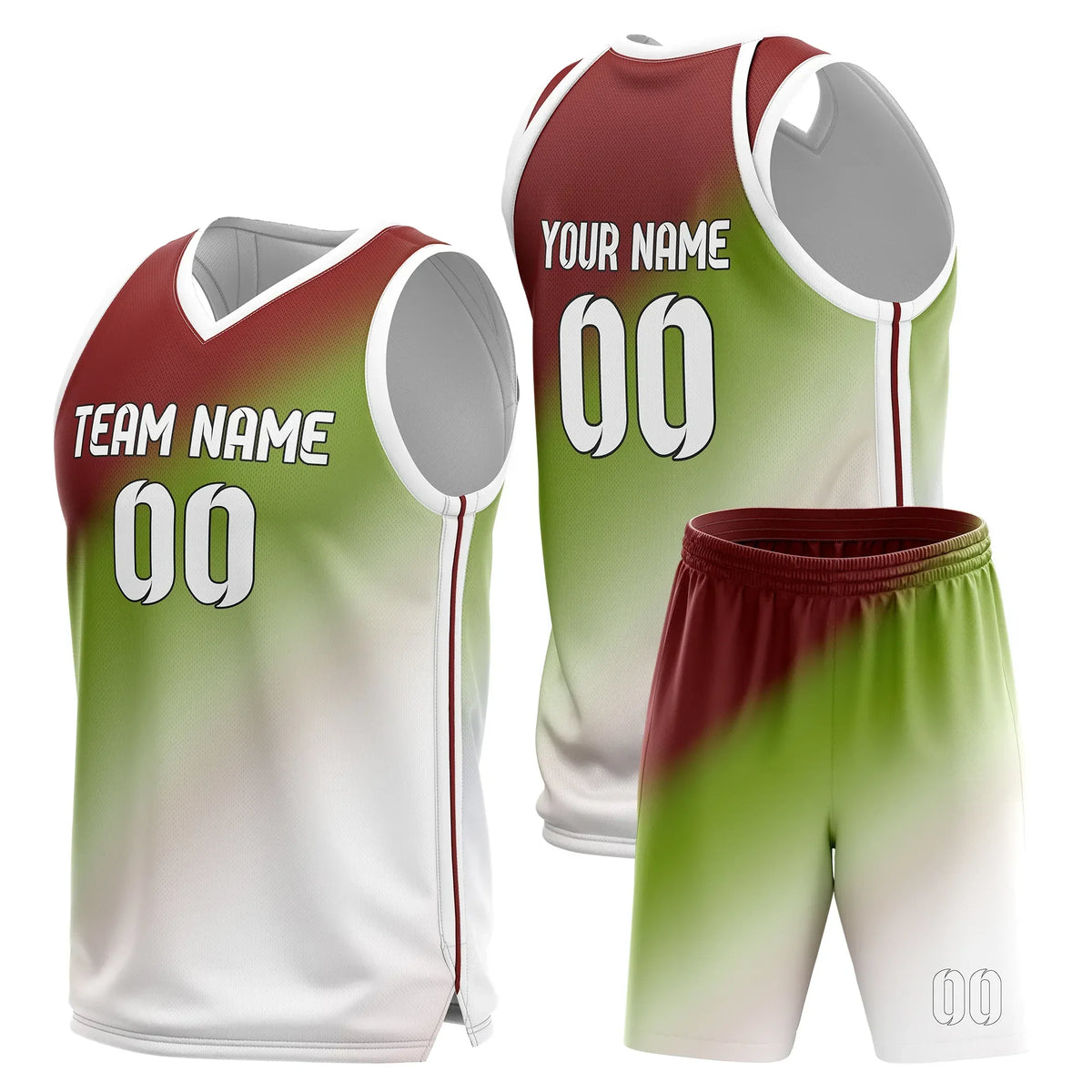 Custom Gradient Fashion Set Energy Fade Sports Jersey Personalized Uniform with Name & Number