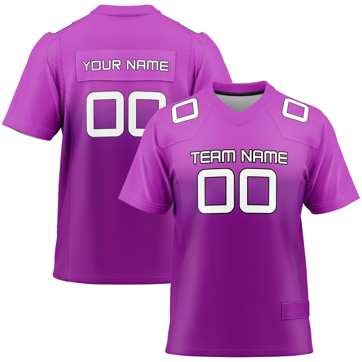 Custom Personalized D3 Gradient Fashion Flag Football Jersey with Name, Number & Team Logo