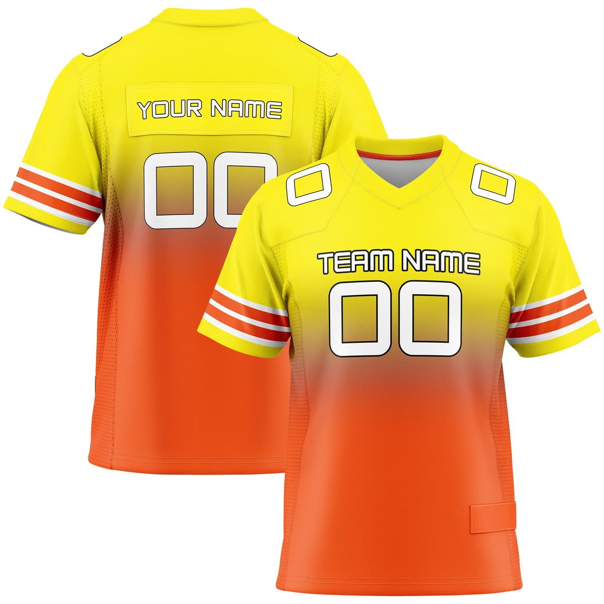 Custom Personalized D1 Gradient Fashion Flag Football Jersey with Name, Number & Team Logo