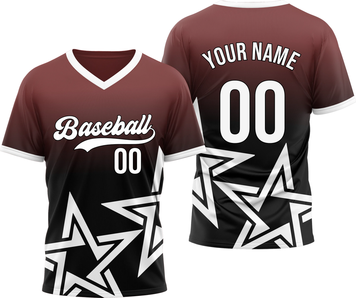 Custom Stellar Edge Gradient Baseball Sports Jersey Personalized Uniform with Name & Number