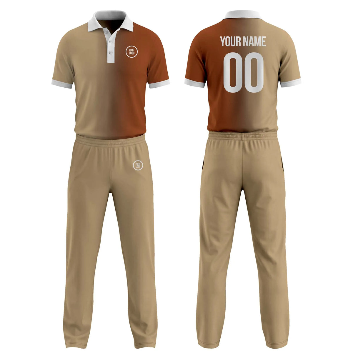Custom Personalized D2 Gradient Fashion Cricket Kit with Name, Number &amp; Team Logo